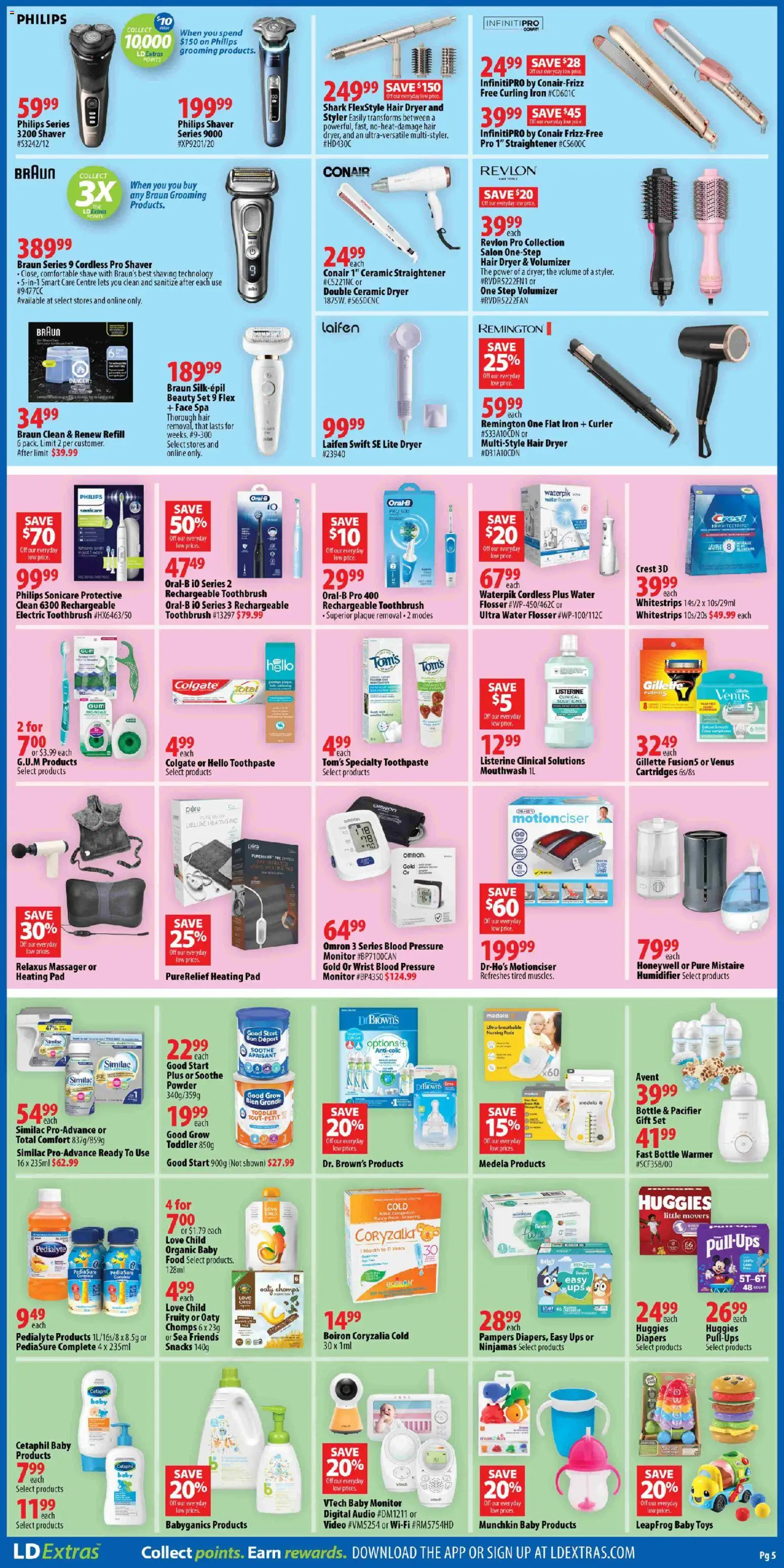 London Drugs flyer valid from 27.11.2025 | Page: 5 | Products: Monitor, Shaver, Curling iron, Powder