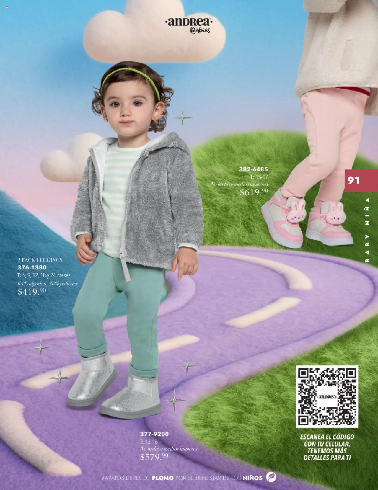 Nuevas ofertas de Andrea válidas en toda la República Mexicana desde el 24.08.2025. ¡Encuentra las mejores ofertas en Andrea - Catálogo Infantil Baby! | Página: 3 | Productos: Leggings, Zapatos