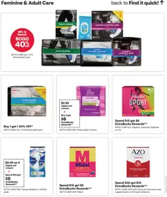 Preview of CVS Pharmacy weekly ads valid from 15.03.2026 | Page: 8 | Products: Pads, Underwear, Wiper
