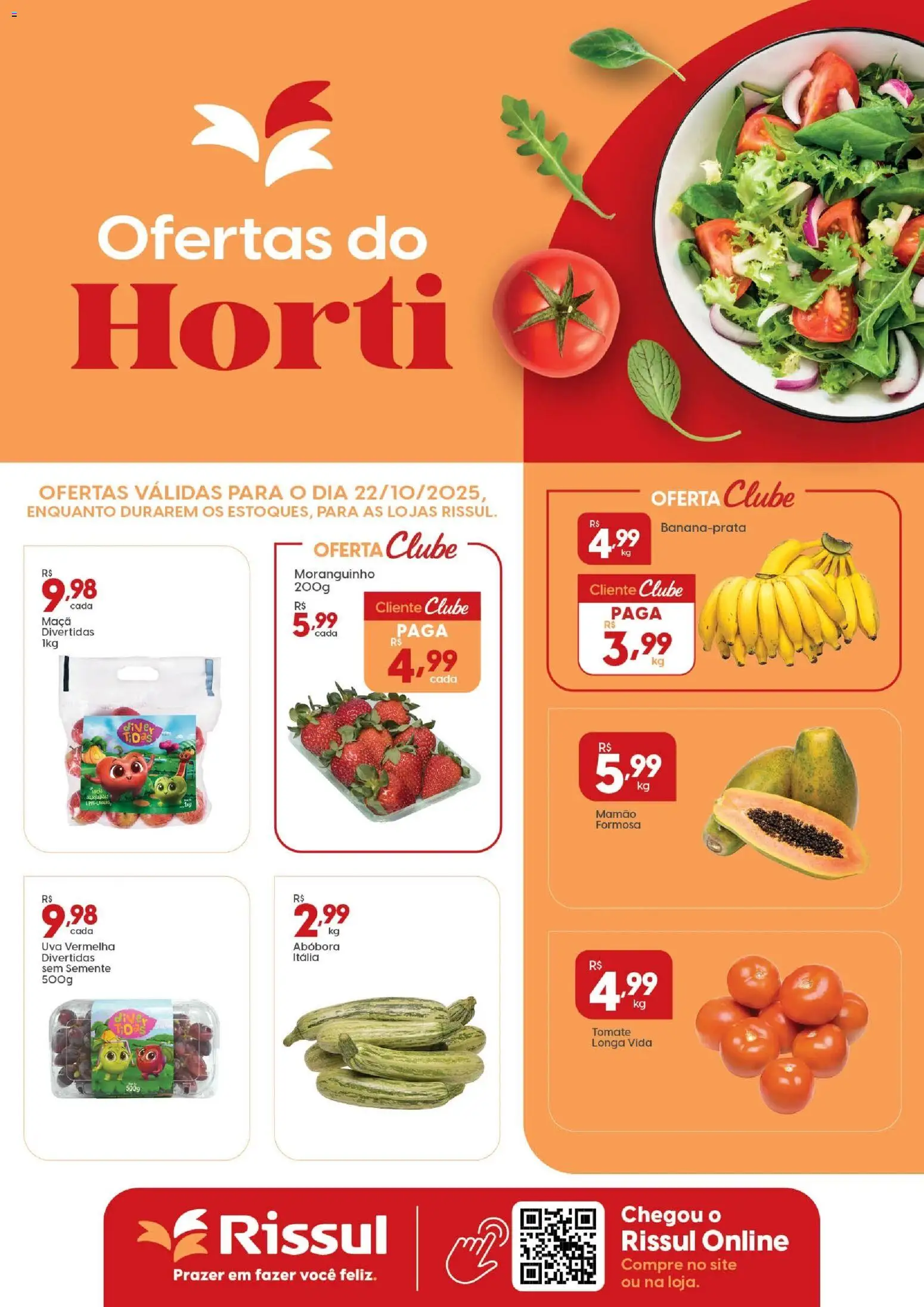 Rissul Folheto - válido de 22.10.2025 | Página: 1 | Produtos: Abóbora, Mamão