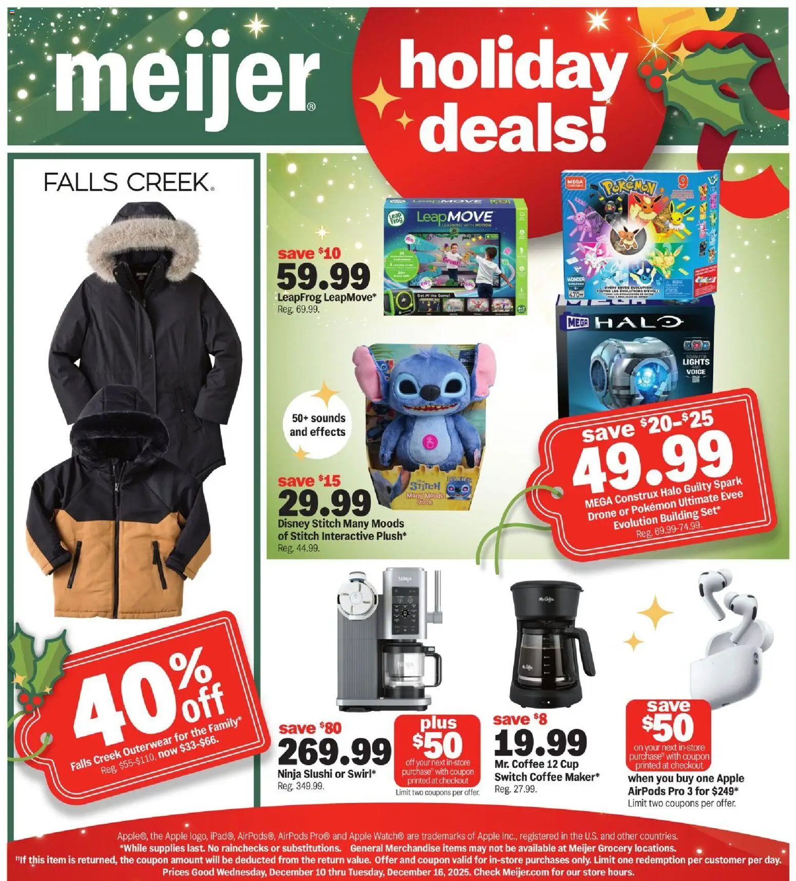 Meijer Holidays Deals - valid from 10.12.2025 | Page: 1 | Products: Coffee, Switch