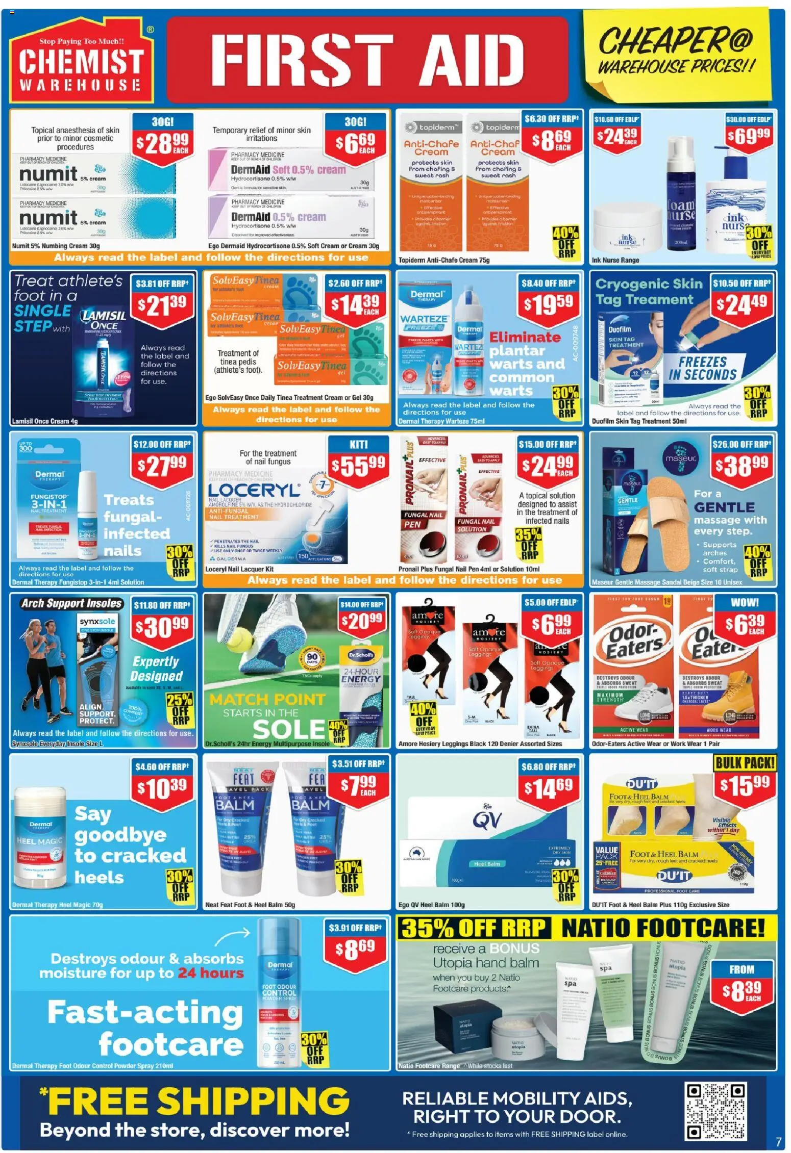 Chemist Warehouse catalogue - valid from 01.01.2026 | Page: 7 | Products: Heels, Hosiery, Cream, Multipurpose