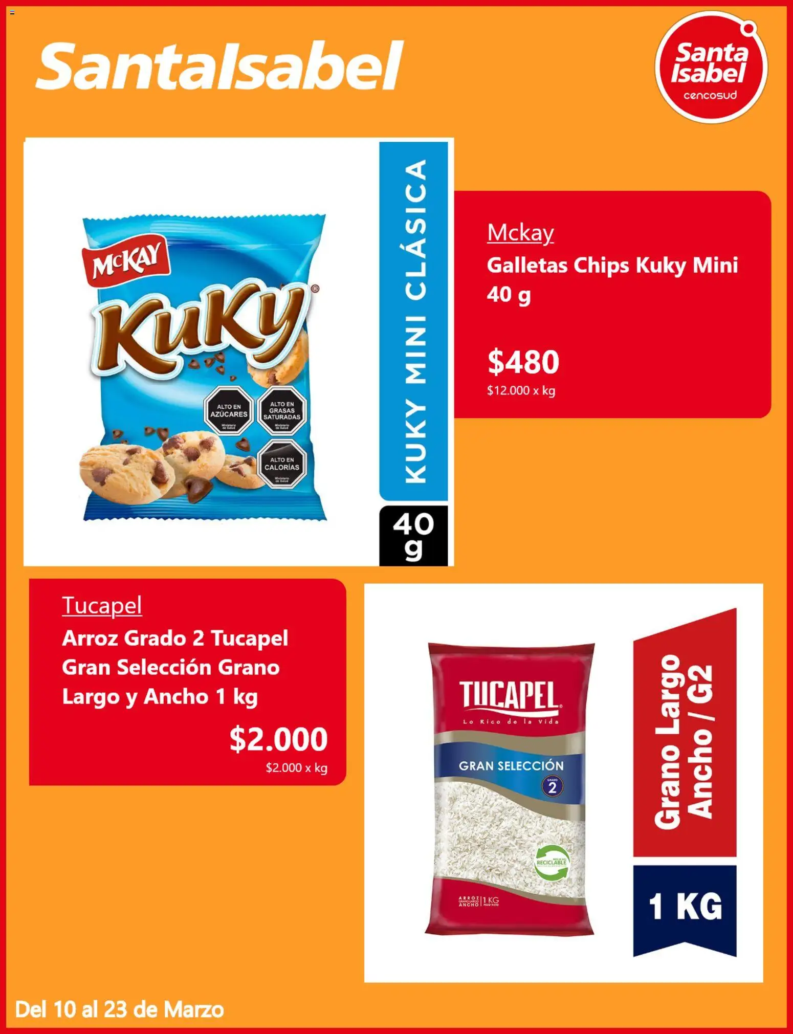 Santa Isabel ofertas  │ válido desde el 10.03.2026 | Página: 2 | Productos: Arroz, Galletas
