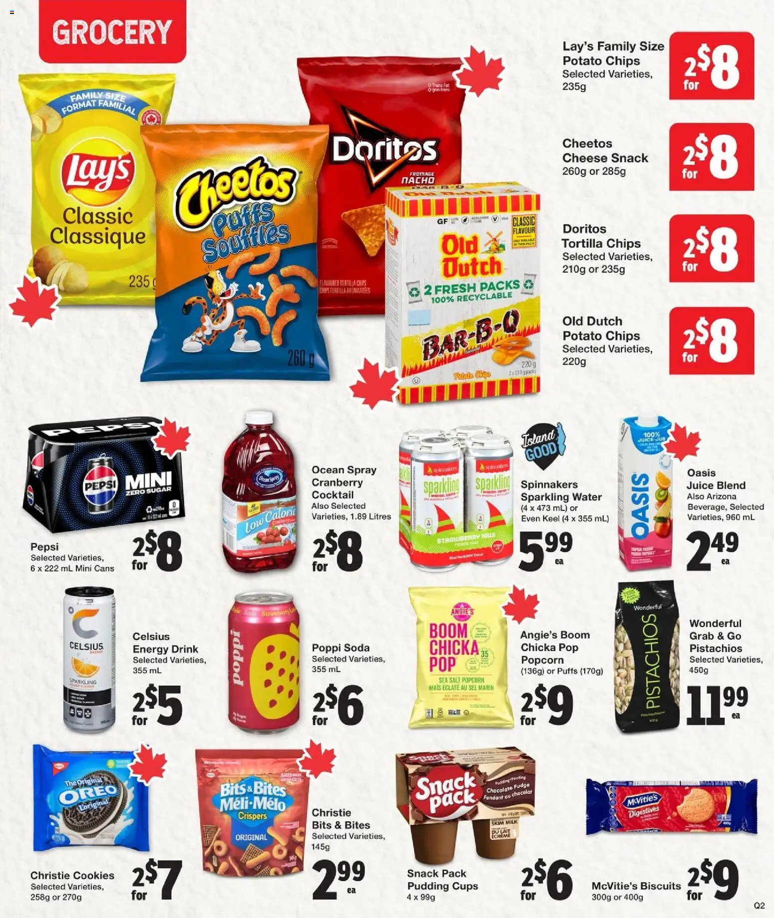 Quality Foods flyer valid from 06.11.2025 | Page: 8 | Products: Chips, Milk, Cheese, Chocolate