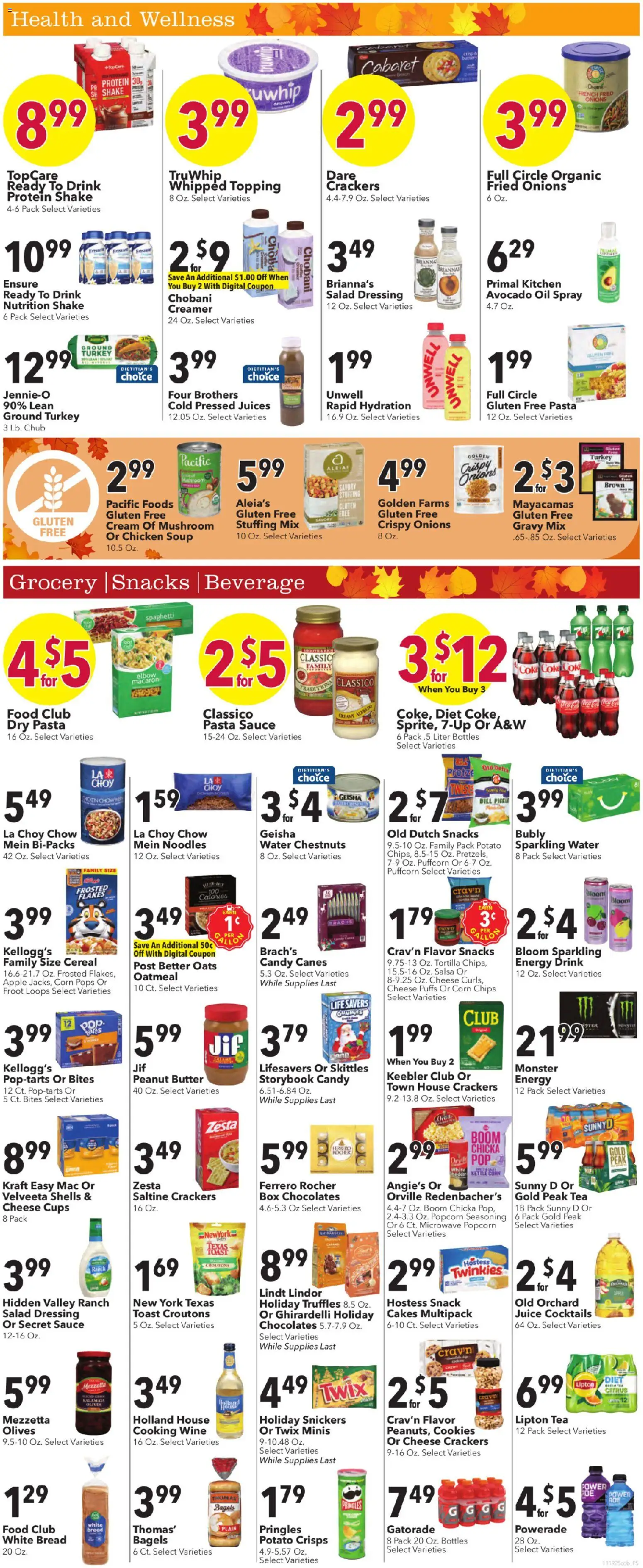 Coborn's - Weekly Ad - valid from 19.11.2025 | Page: 5 | Products: Cheese, Noodles, Cookies, Water