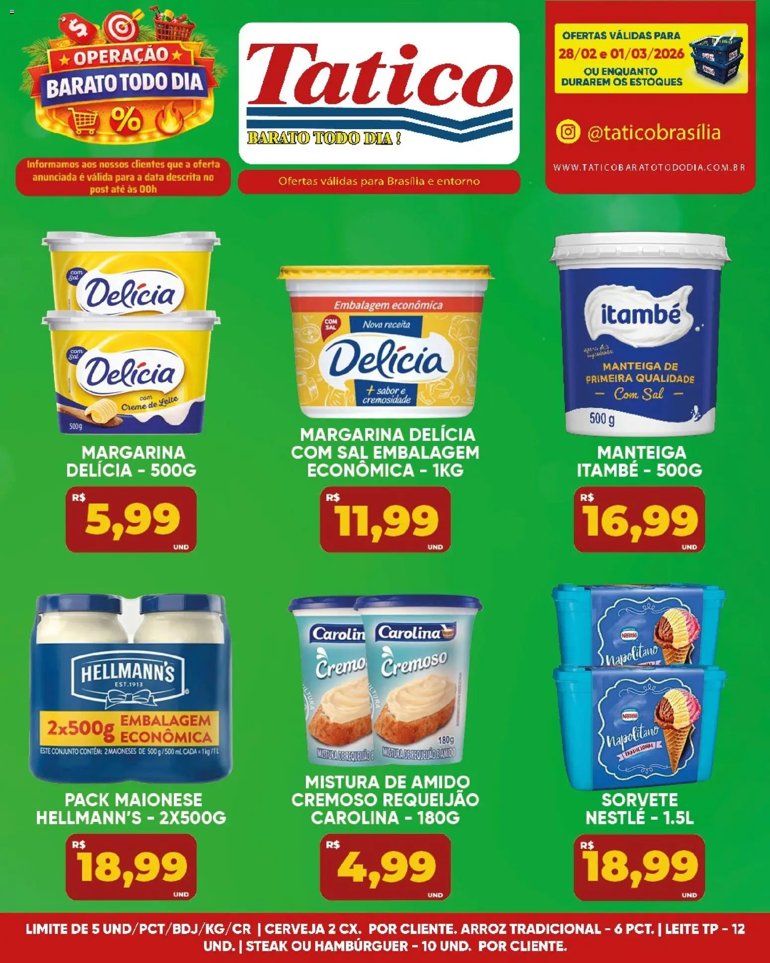 Tatico Folheto - válido de 02.03.2026 | Página: 24 | Produtos: Leite, Cerveja, Sorvete, Requeijão