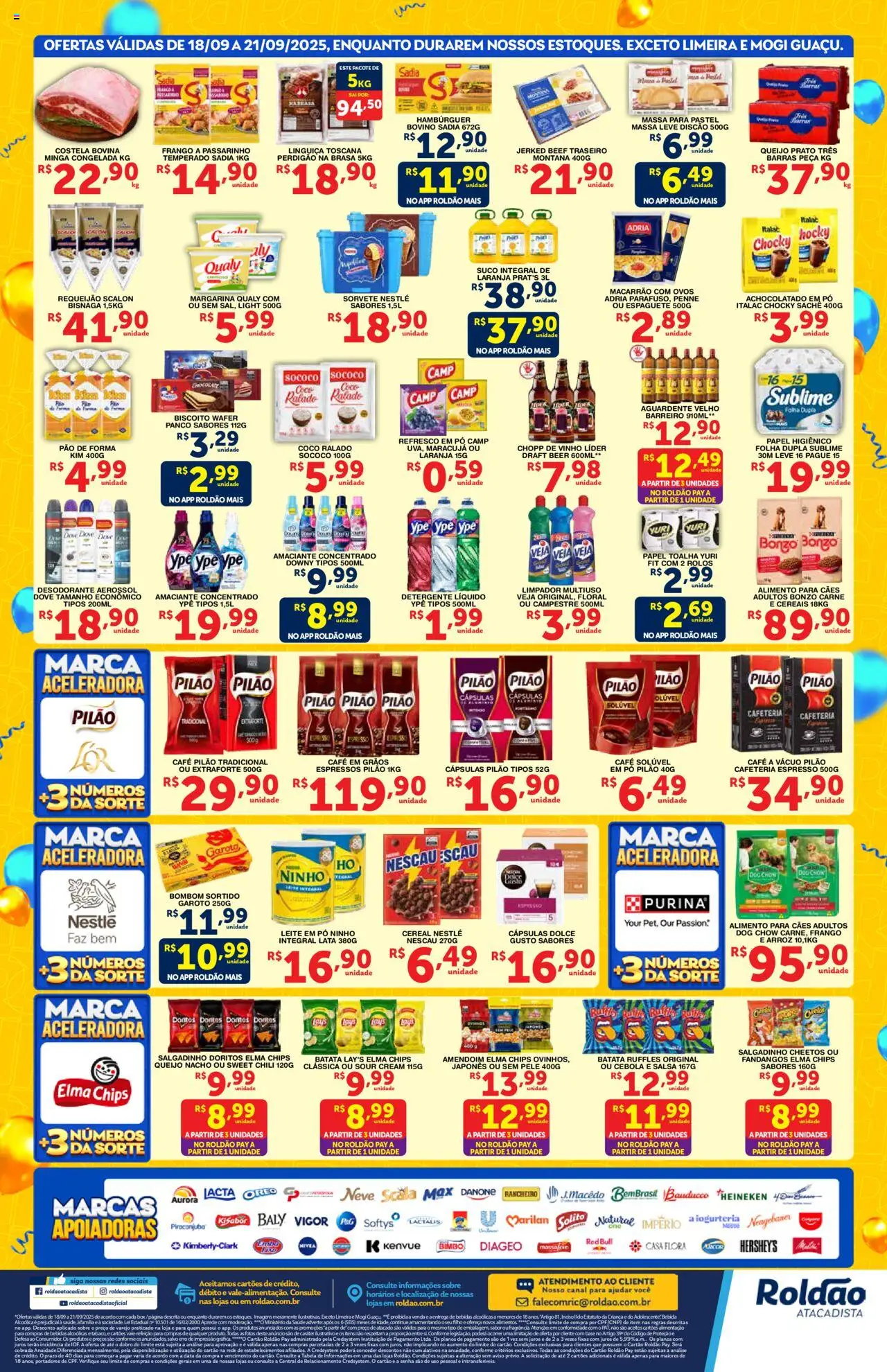 Roldão Folheto - válido de 18.09.2025 | Página: 2 | Produtos: Leite, Queijo, Arroz, Hambúrguer