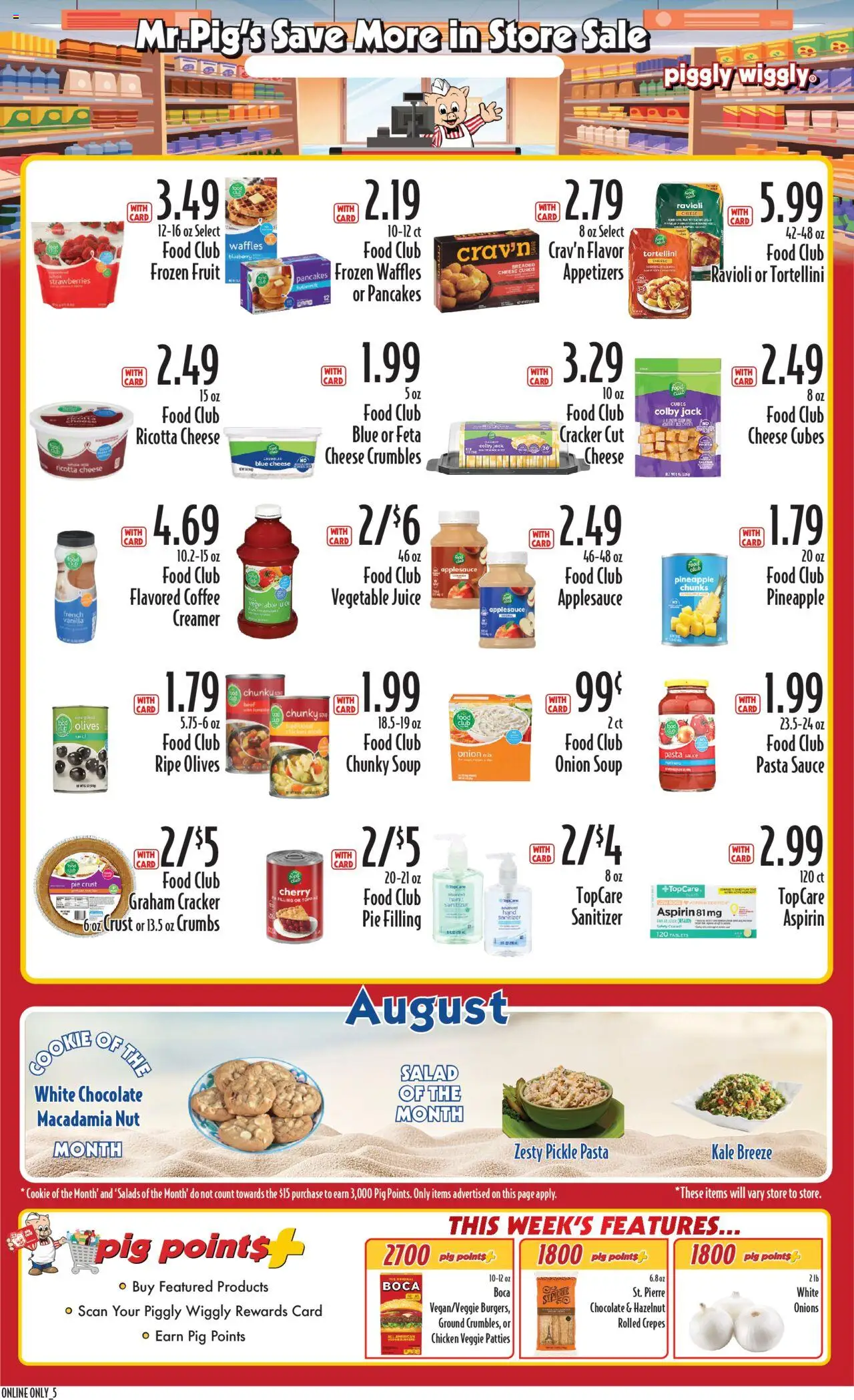 Piggly Wiggly Weekly Ad - valid from 27.08.2025 | Page: 5 | Products: Cheese, Pineapple, Pasta, Crepes