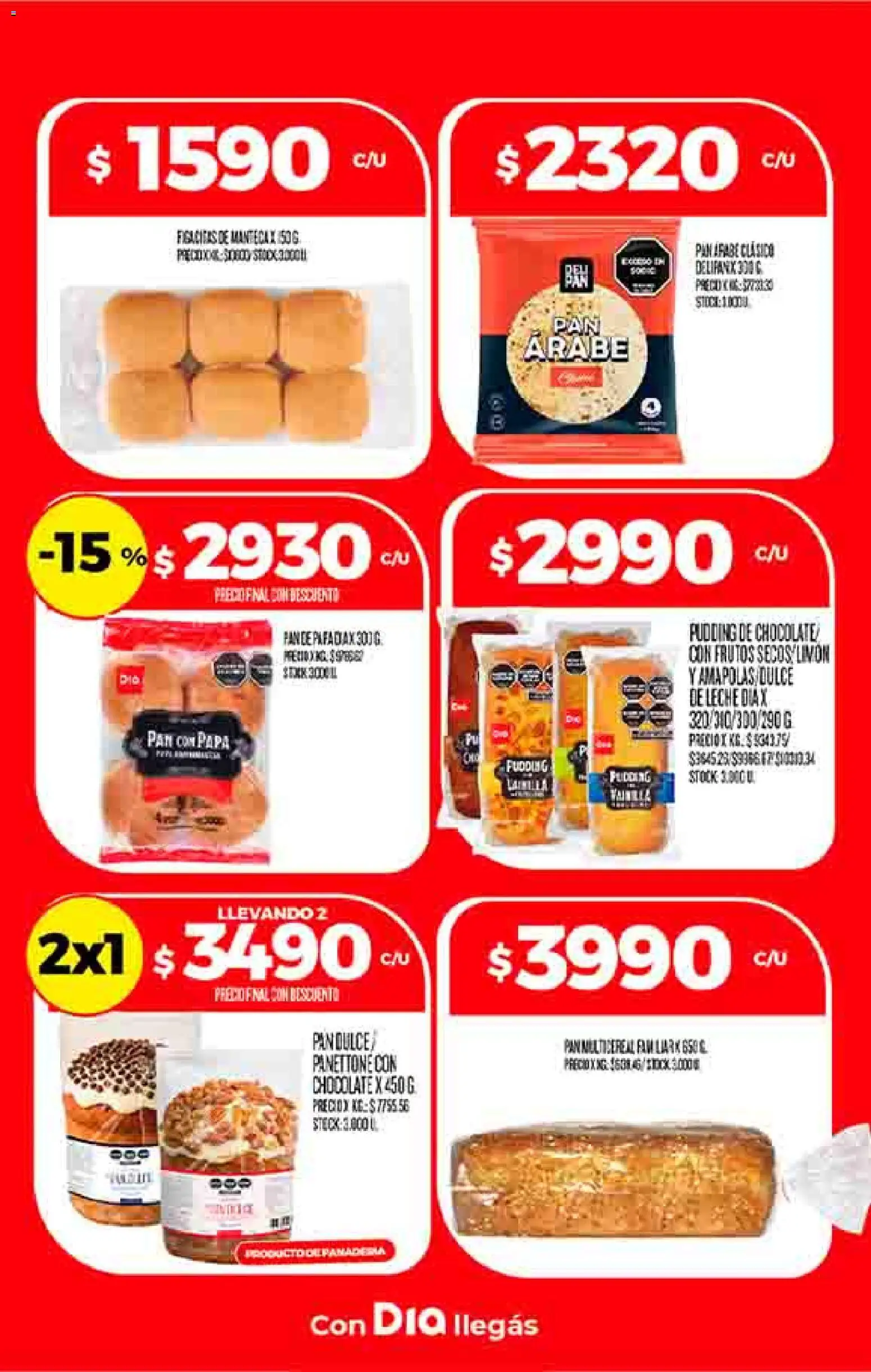 Supermercado DIA Ofertas │ válido desde el 02.01.2026 | Página: 8 | Productos: Papa, Dulce de leche, Pan, Chocolate