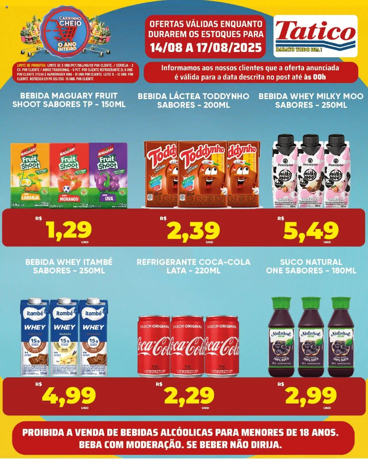 Tatico Folheto - válido de 15.08.2025 | Página: 23 | Produtos: Pó, Leite, Hambúrguer, Bebida