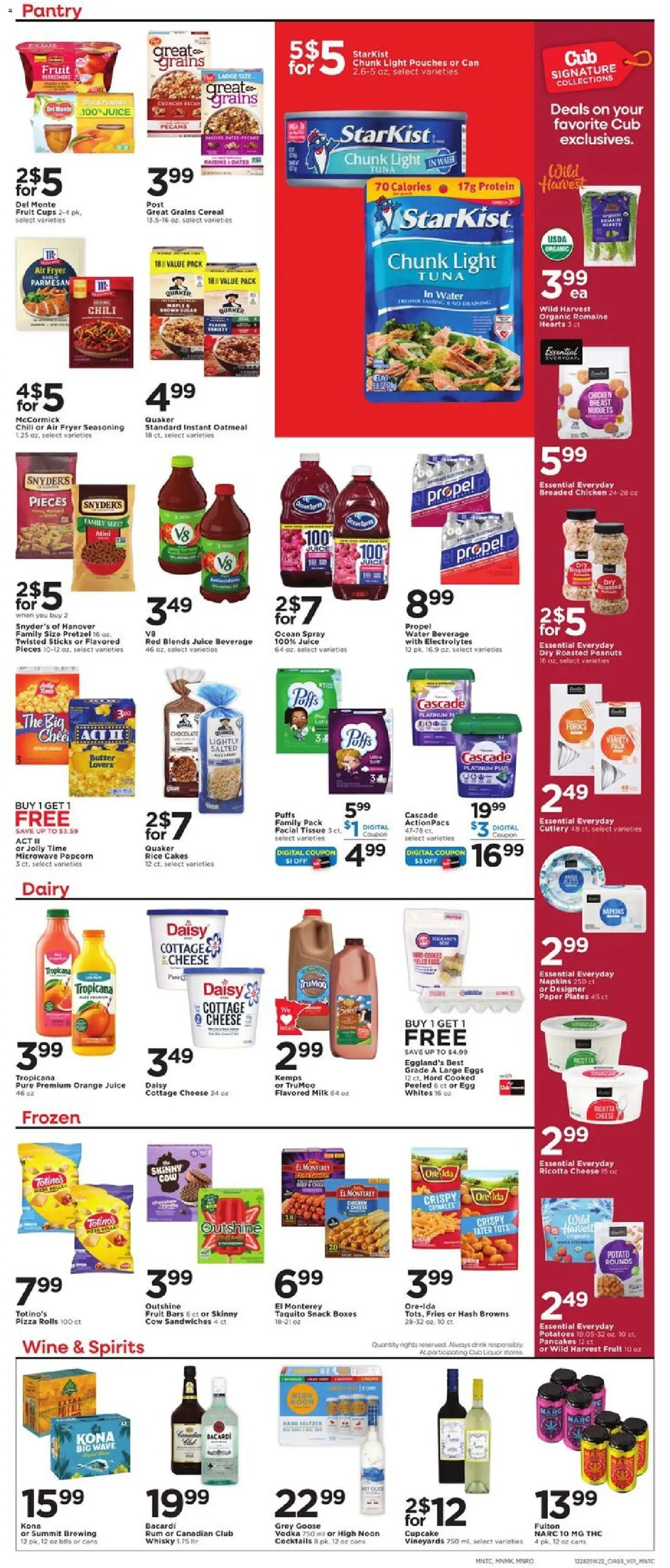 Cub Foods Weekly Ad - valid from 28.12.2025 | Page: 7 | Products: Eggs, Rice, Potatoes, Water