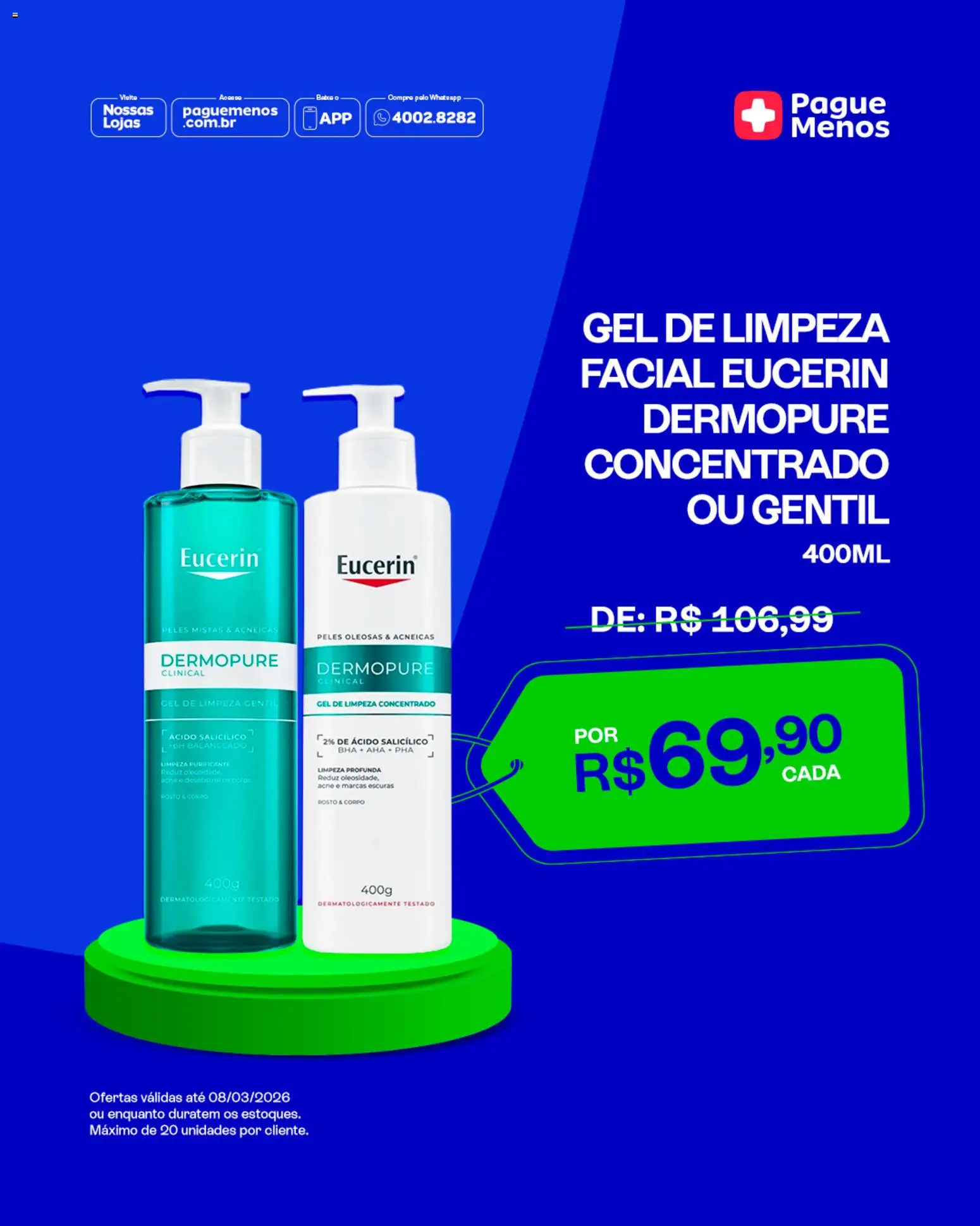 Pague Menos Folheto - válido de 02.03.2026 | Página: 3 | Produtos: Gel de limpeza, Baixo