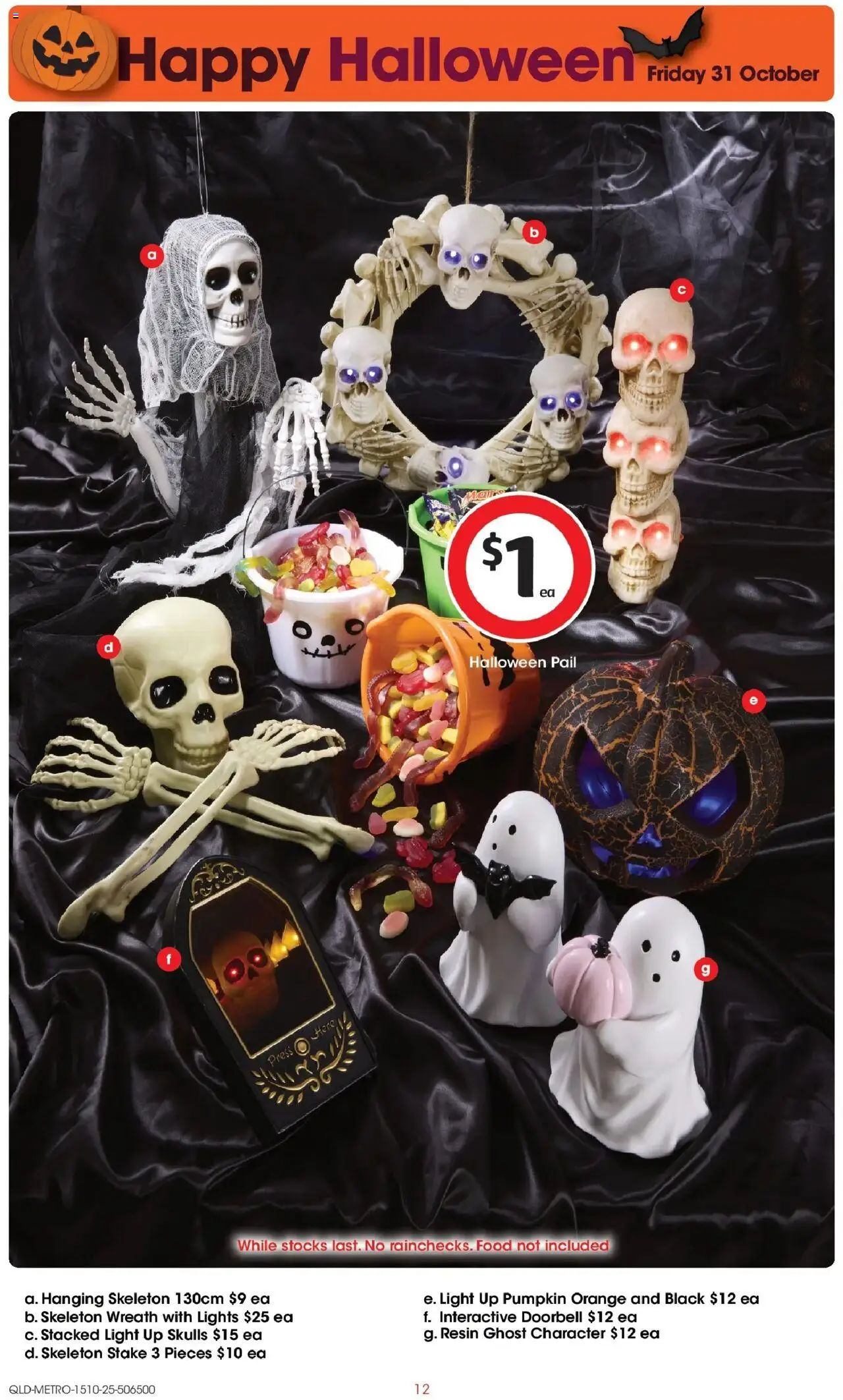 Coles catalogue - valid from 15.10.2025 | Page: 12 | Products: Light, Pumpkin, Doorbell, Press