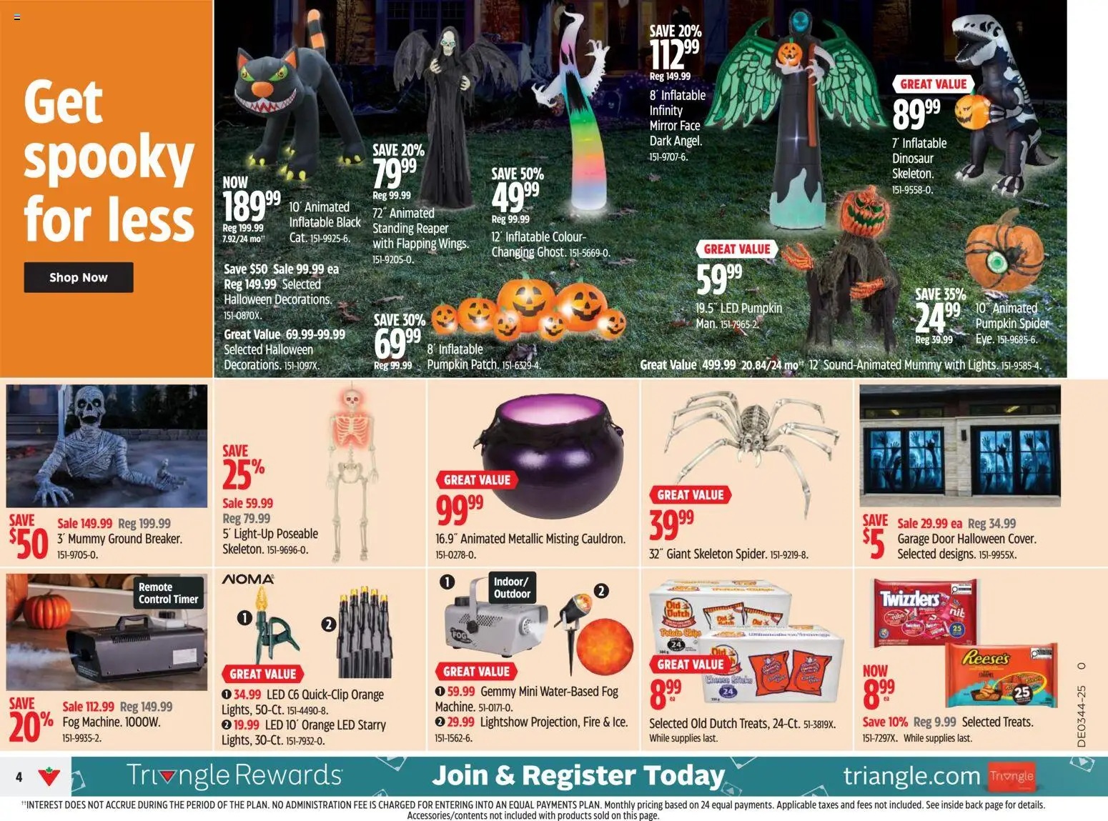 Canadian Tire flyer valid from 23.10.2025 | Page: 4 | Products: Mirror, Pumpkin