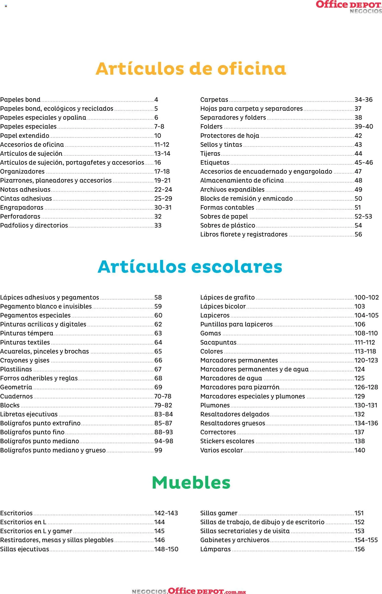 Nuevas ofertas de Office Depot válidas en toda la República Mexicana desde el 12.01.2026. ¡Encuentra las mejores ofertas en Office Depot catálogo 2026! | Página: 3 | Productos: Sacapuntas, Agua, Pizarrón, Escritorio
