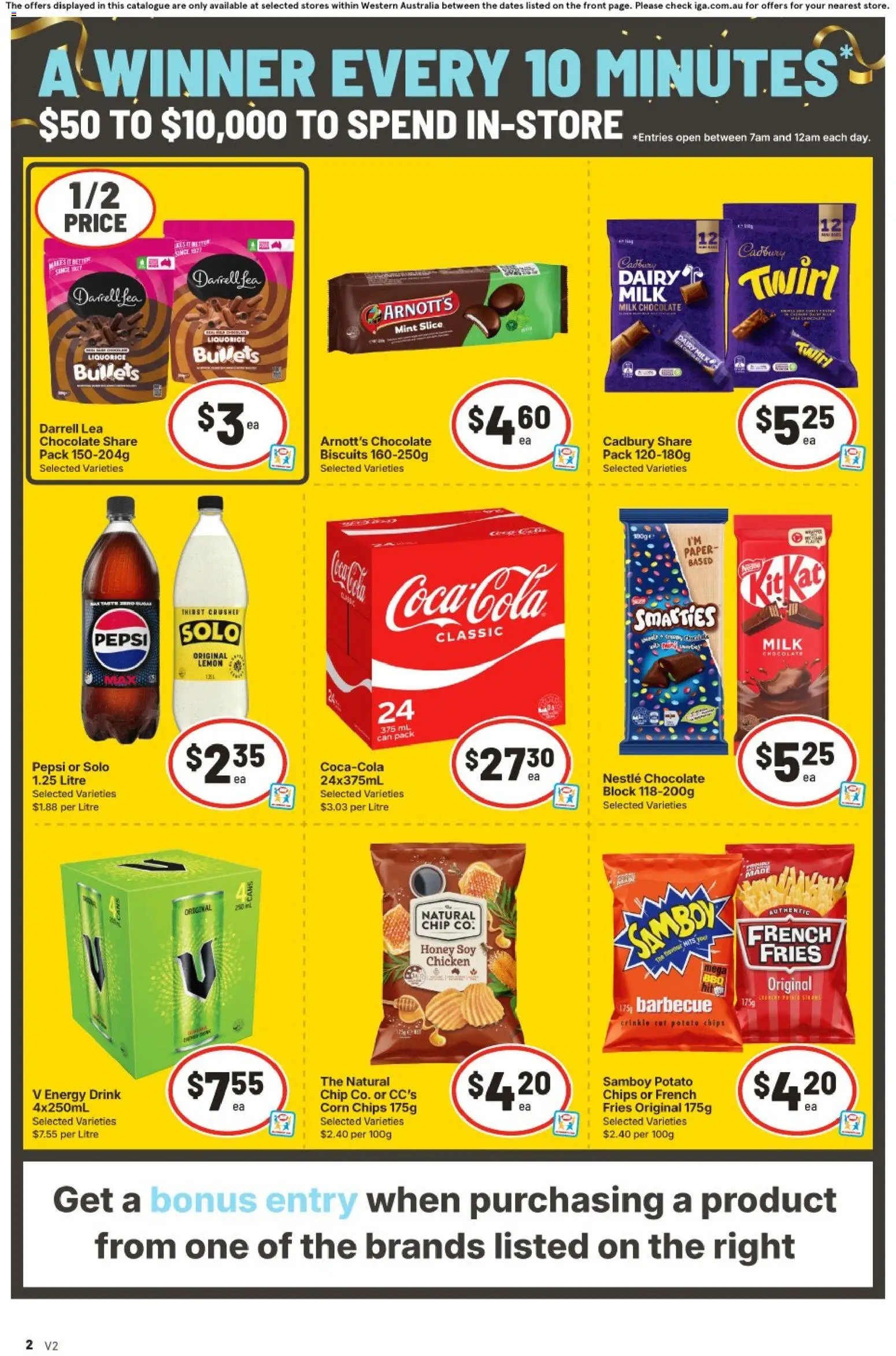 IGA catalogue - valid from 29.04.2026 | Page: 2 | Products: Energy drink, Honey, Coca Cola, Lemon