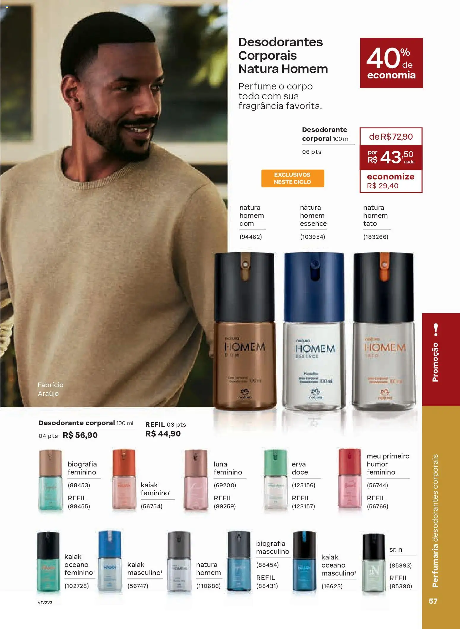 Natura Folheto - válido de 13.01.2026 | Página: 57 | Produtos: Perfume, Fragrância, Desodorante