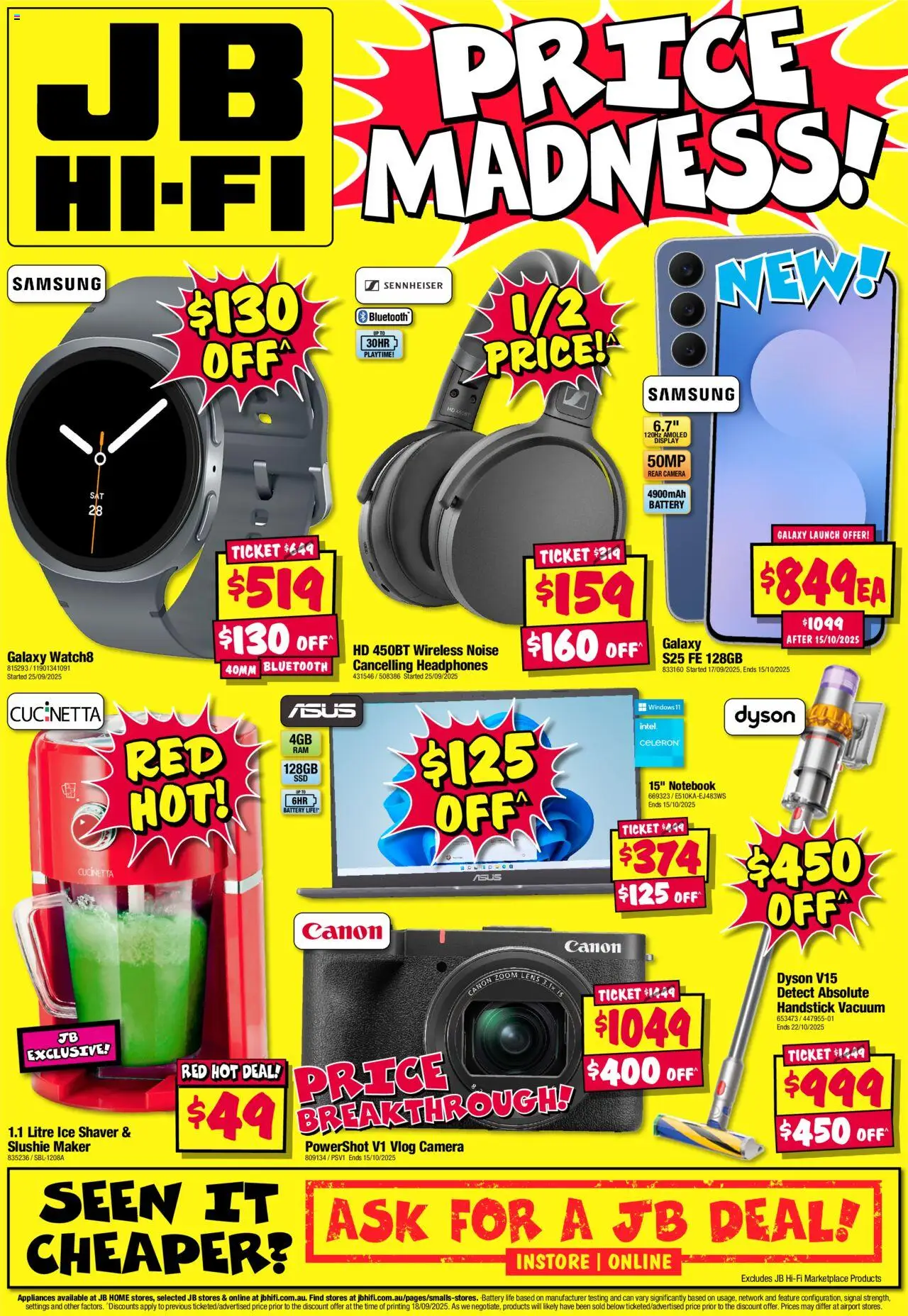 JB Hi-Fi catalogue - valid from 02.10.2025 | Page: 16 | Products: Battery, Notebook, Camera, Headphones