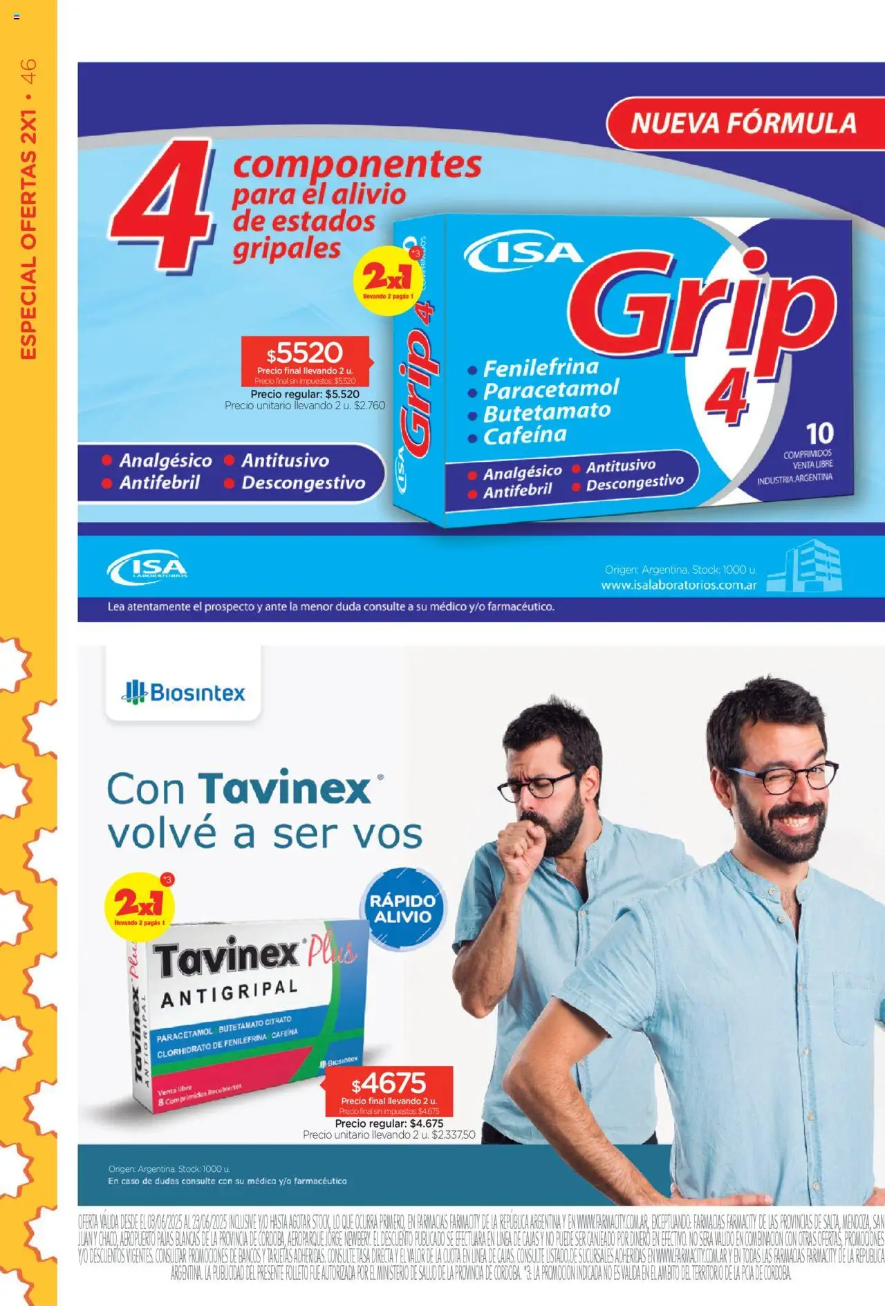 Farmacity catálogo │ válido desde el 03.06.2025 | Página: 46 | Productos: Caso, Analgésico, Antigripal
