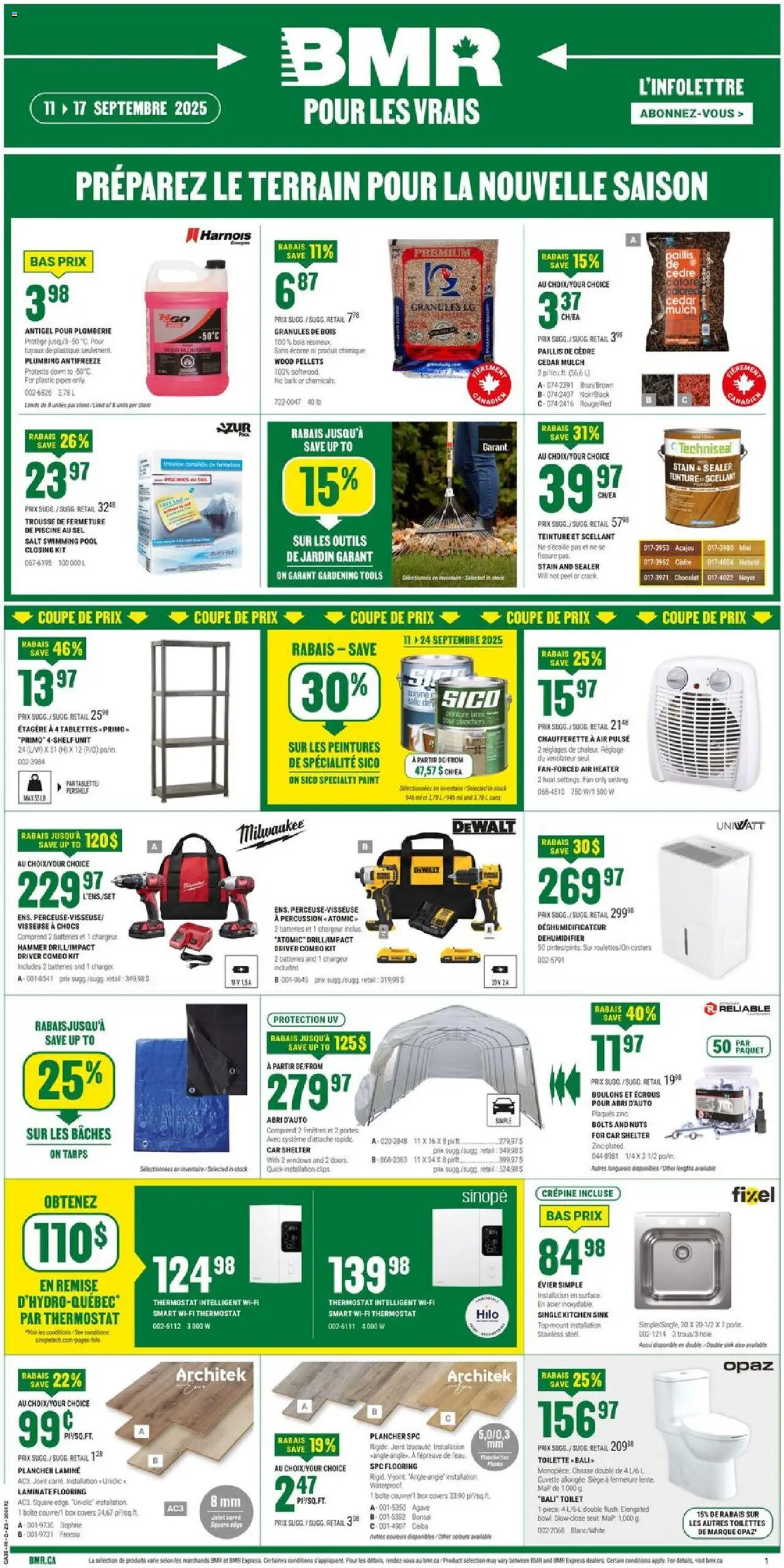 BMR flyer valid from 11.09.2025 | Page: 1 | Products: Chips, Fan, Box, Toilette