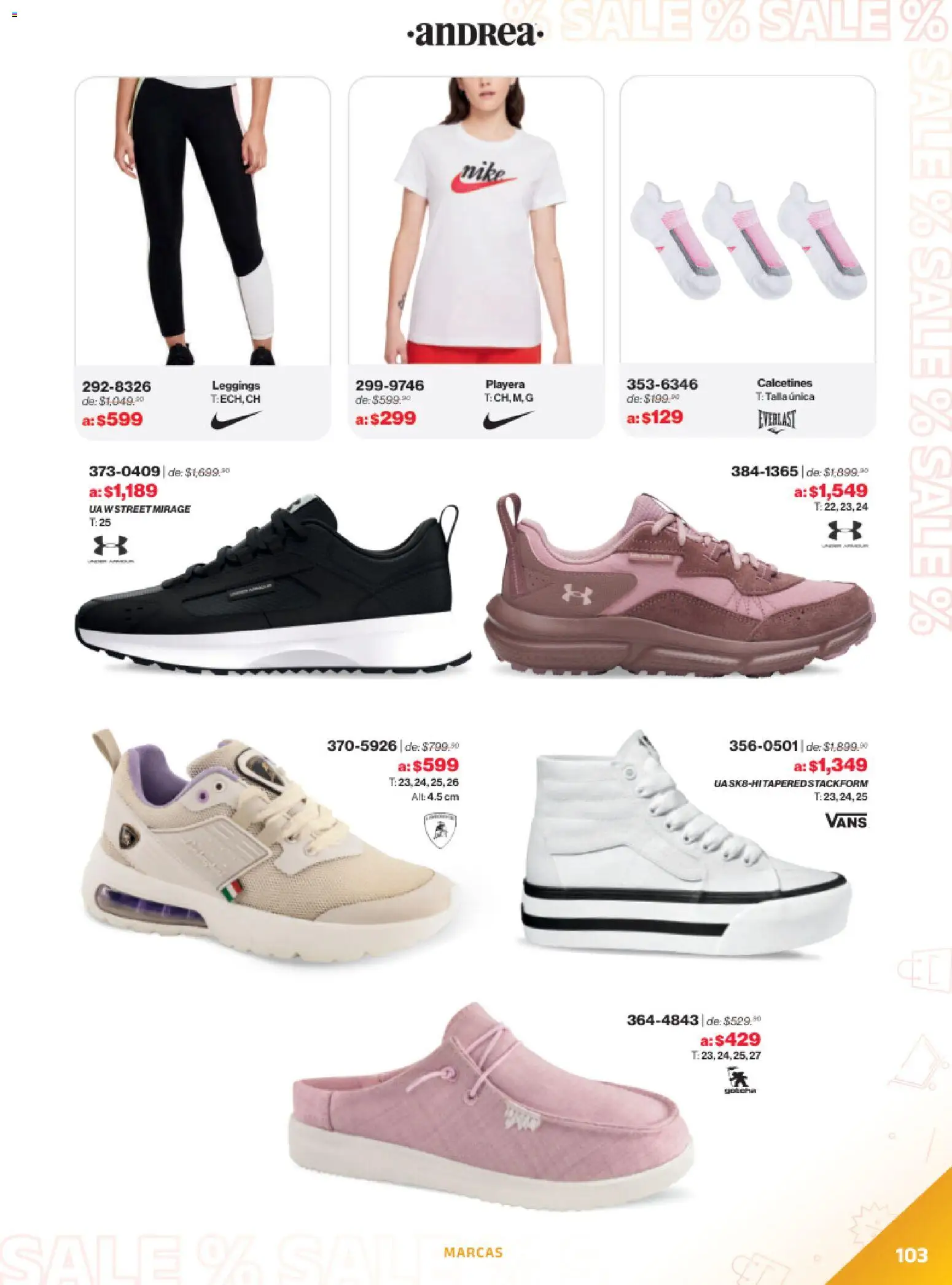 Nuevas ofertas de Andrea válidas en toda la República Mexicana desde el 21.12.2025. ¡Encuentra las mejores ofertas en Andrea catálogo Outlet! | Página: 103 | Productos: Leggings, Playera