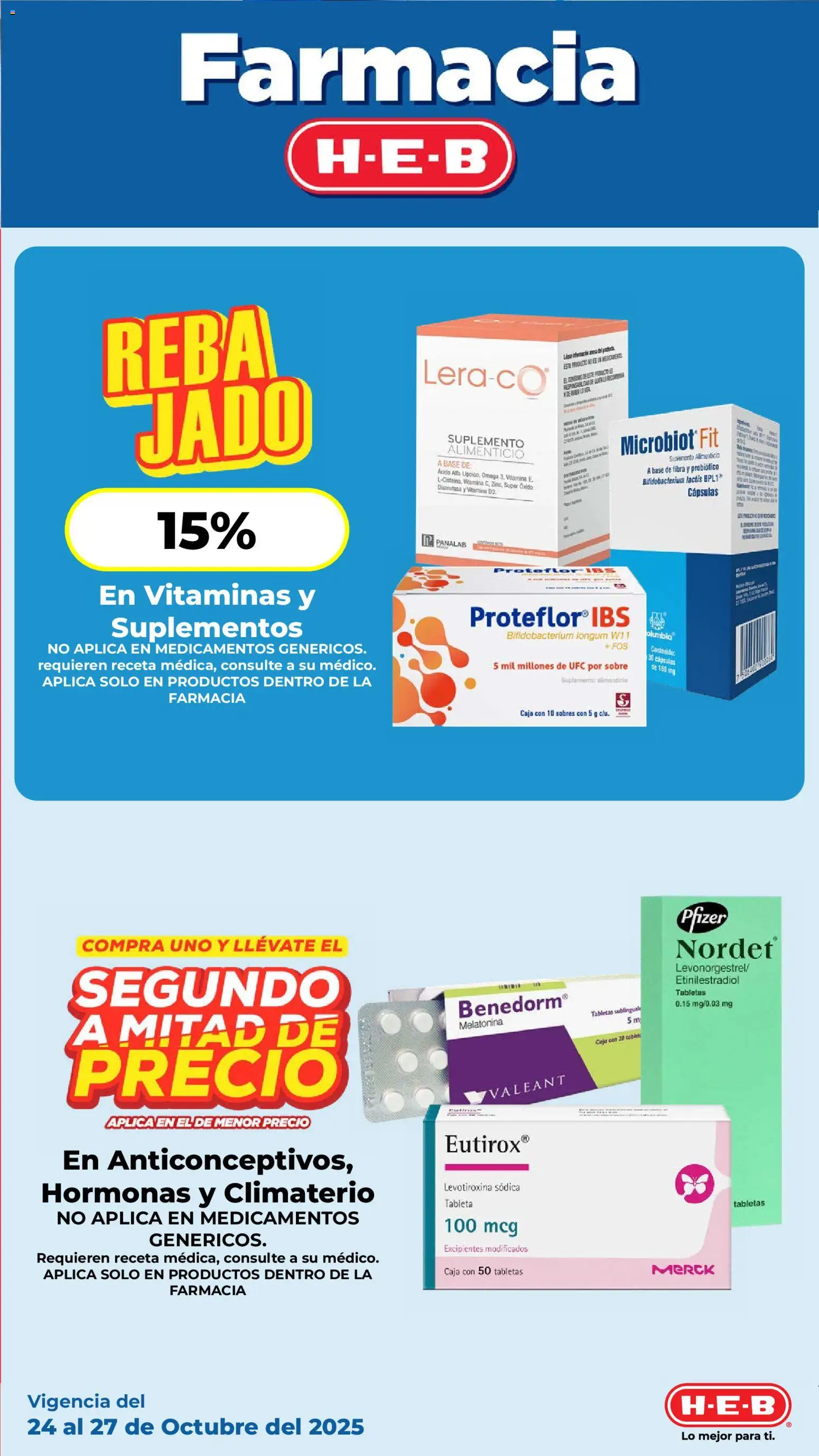 Nuevas ofertas de H-E-B válidas en toda la República Mexicana desde el 28.10.2025. ¡Encuentra las mejores ofertas en H-E-B folleto! | Página: 14 | Productos: Vitaminas, Caja, Tableta, Sobre