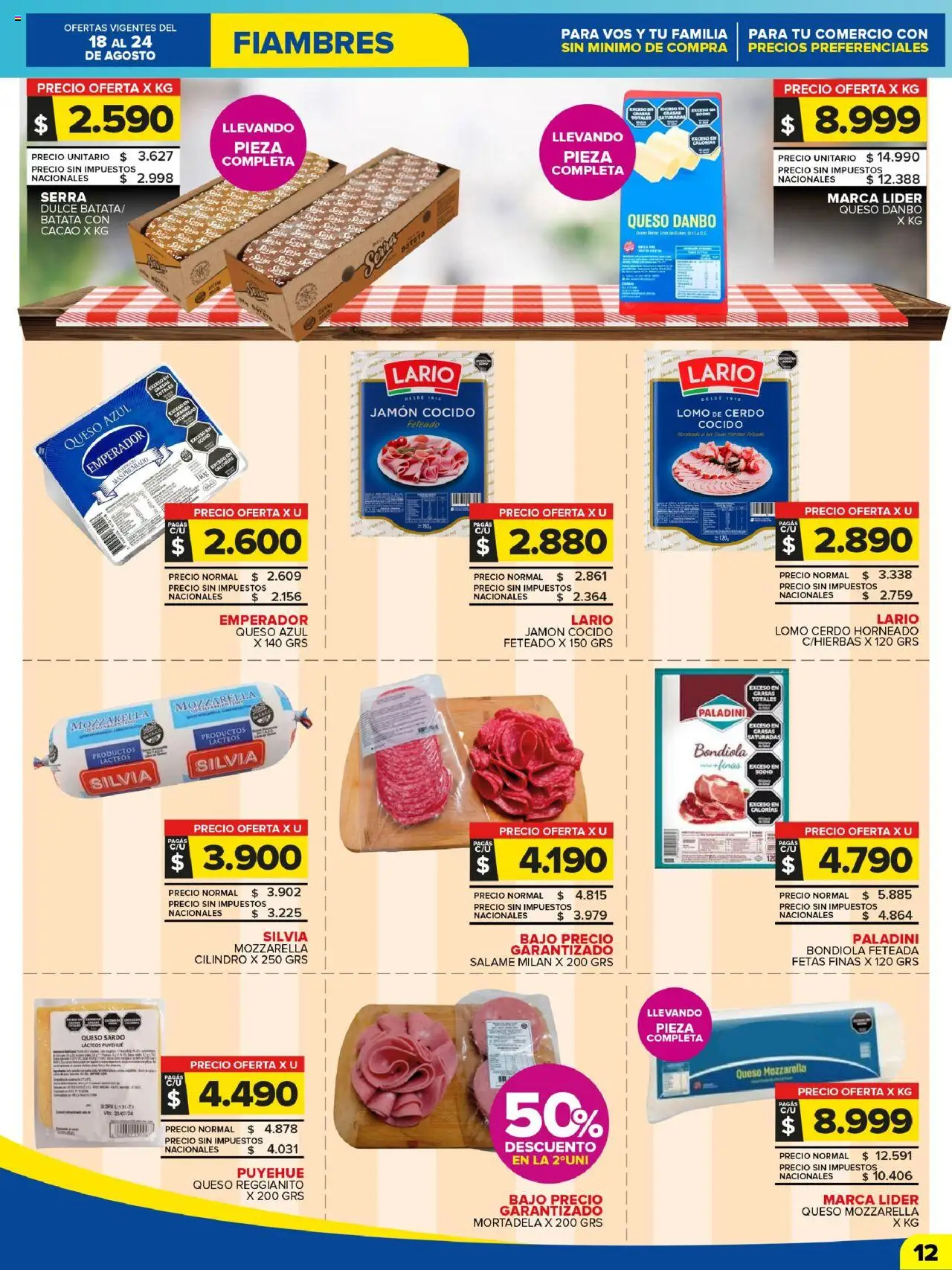Carrefour Maxi catálogo - CABA │ válido desde el 18.08.2025 | Página: 12 | Productos: Mortadela, Batata, Salame, Cacao