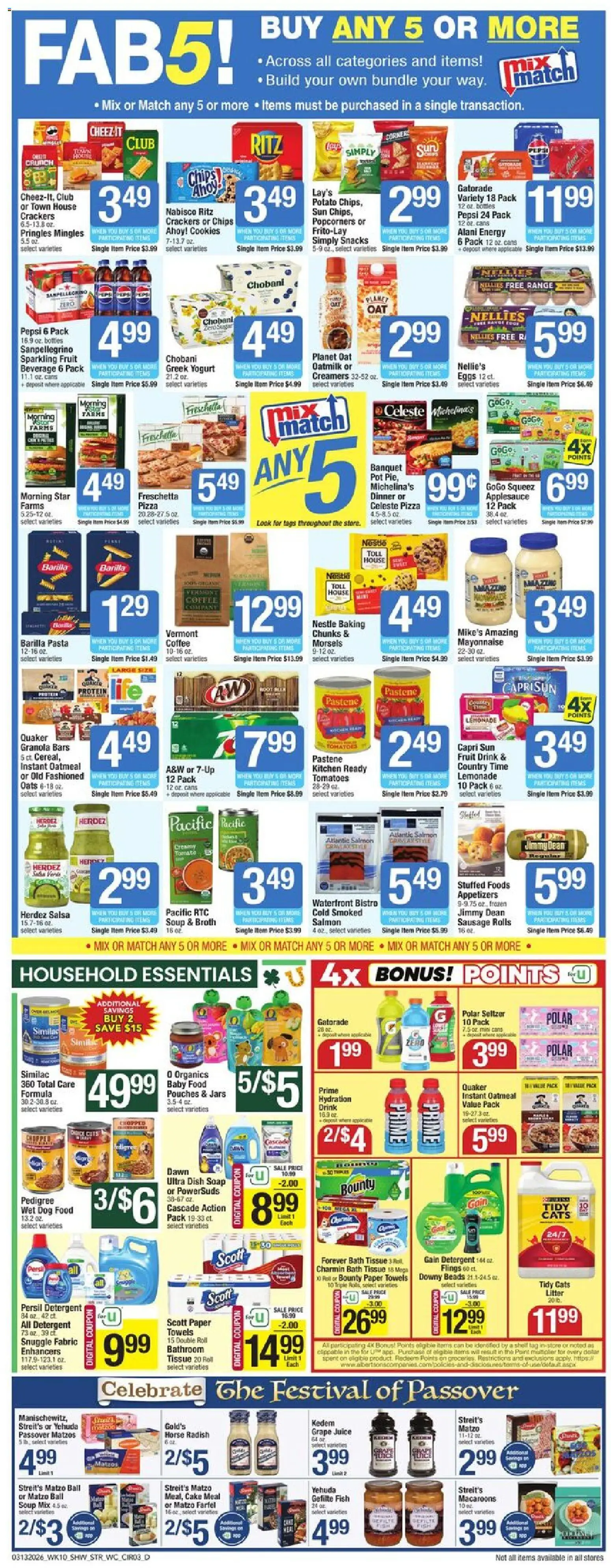 Star Market Weekly Ad - valid from 13.03.2026 | Page: 3 | Products: Juice, Soap, Pasta, Cookies