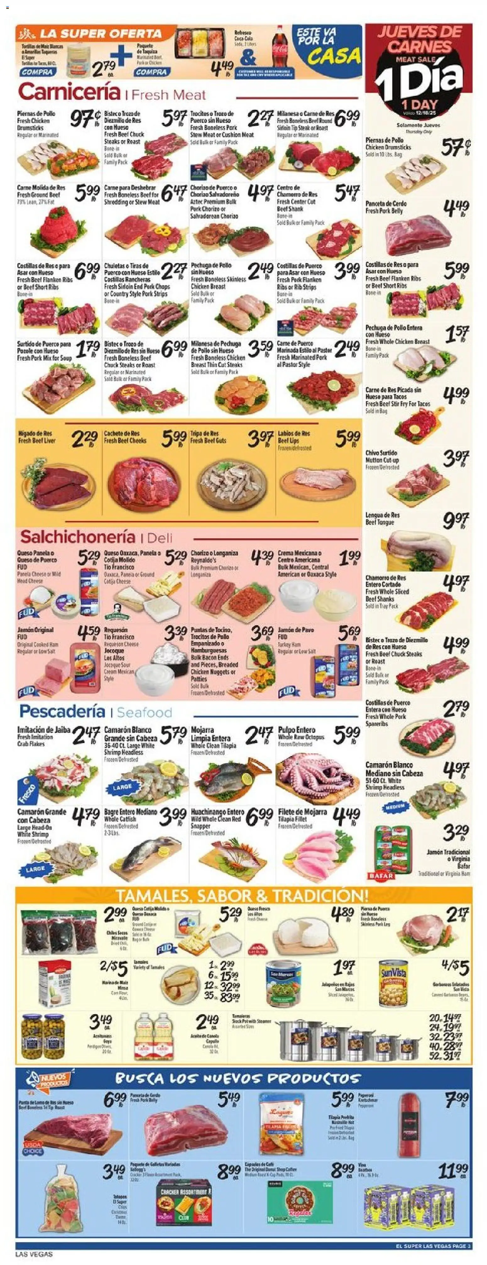 El Super Weekly Ad - NV - valid from 17.12.2025 | Page: 3 | Products: Cheese, Beef, Cream, Salt