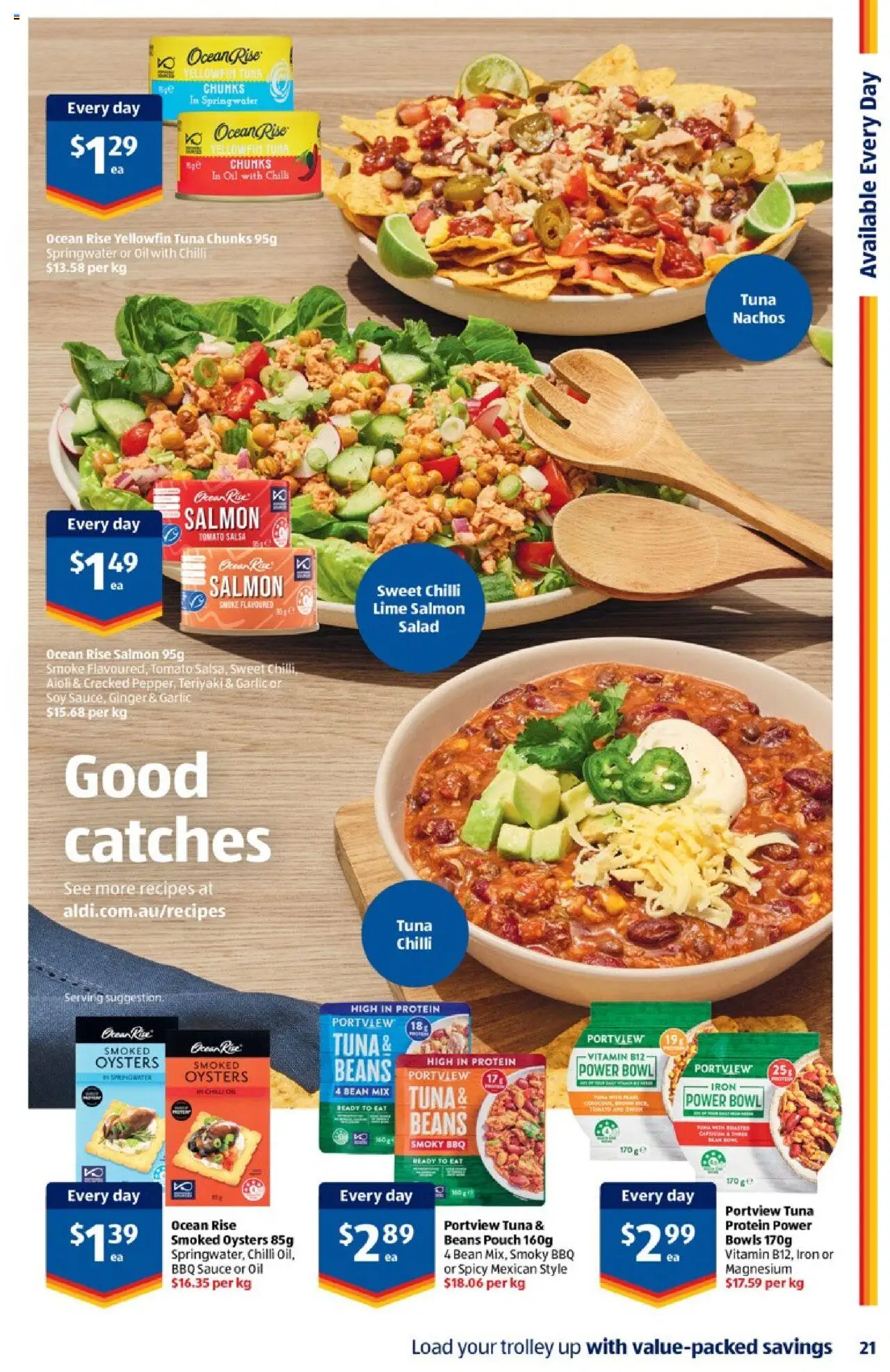 Aldi catalogue - valid from 08.10.2025 | Page: 21 | Products: Trolley, Salmon, Chilli, Vitamin