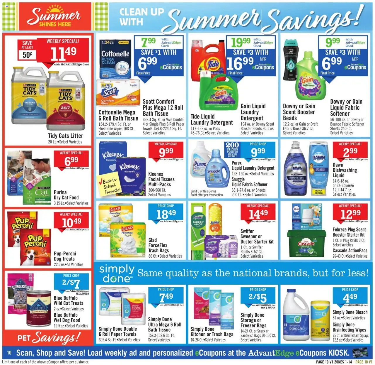 Price Chopper Weekly Ad - valid from 10.08.2025 | Page: 10 | Products: Bath, Dog Treats, Dog Food, Fabric softener