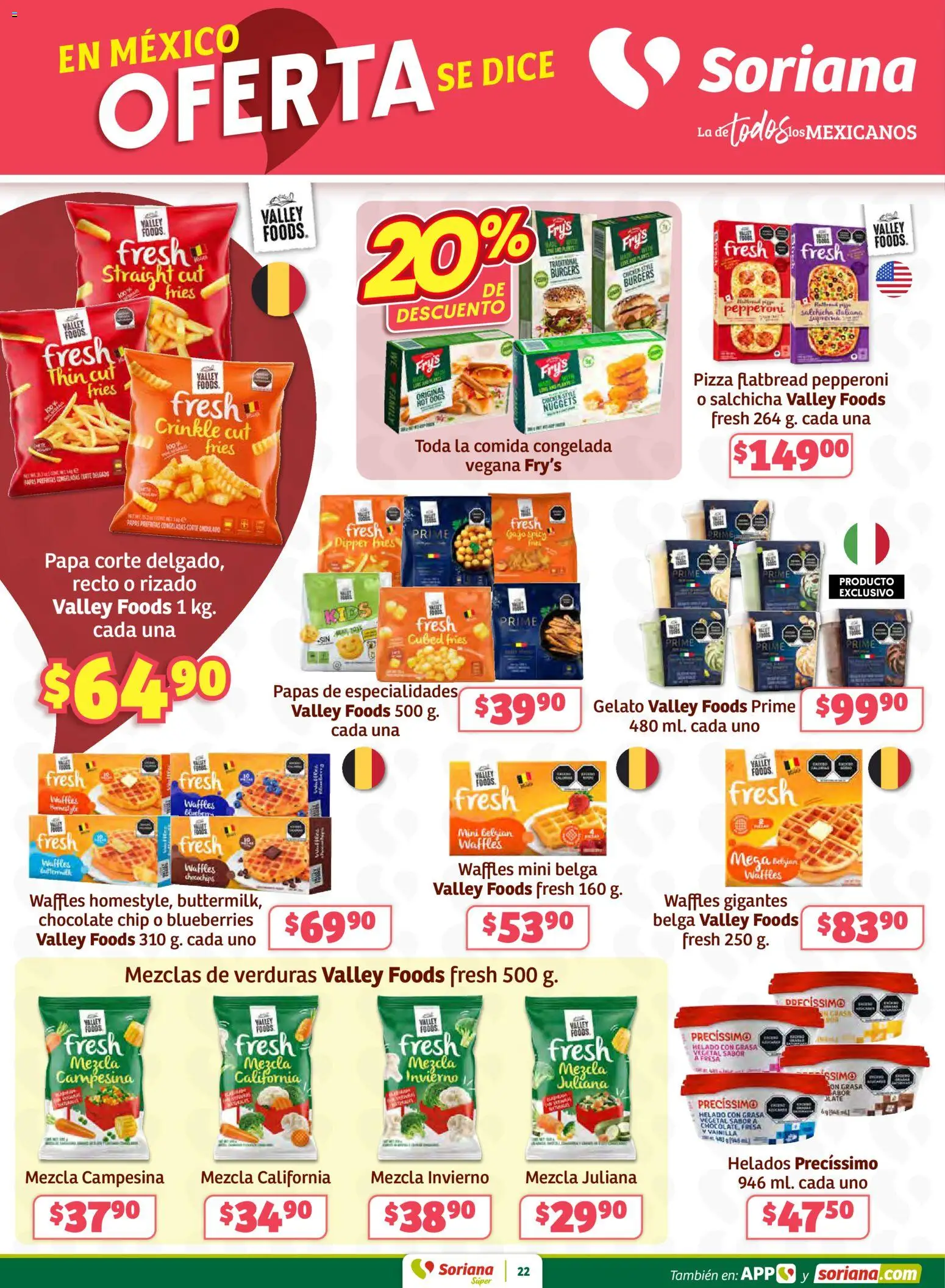 Nuevas ofertas de Soriana válidas en toda la República Mexicana desde el 27.02.2026. ¡Encuentra las mejores ofertas en Soriana Preciazazaso Súper: Chihuahua! | Página: 22 | Productos: Papa, Chocolate, Pizza, Helado