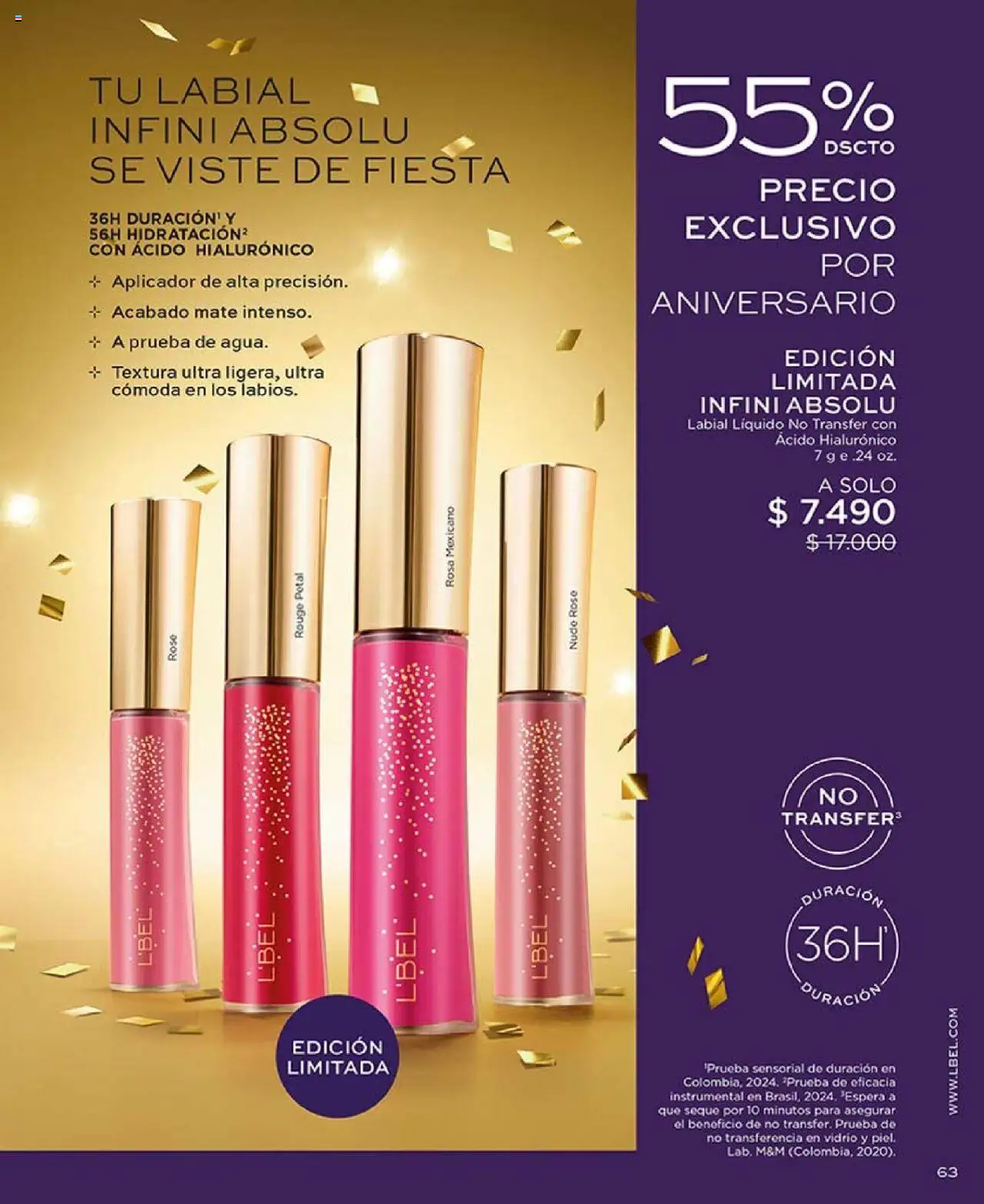 Catálogo L'Bel Campaña 13 │ válido desde el 29.07.2025 | Página: 63 | Productos: Mate, Labial