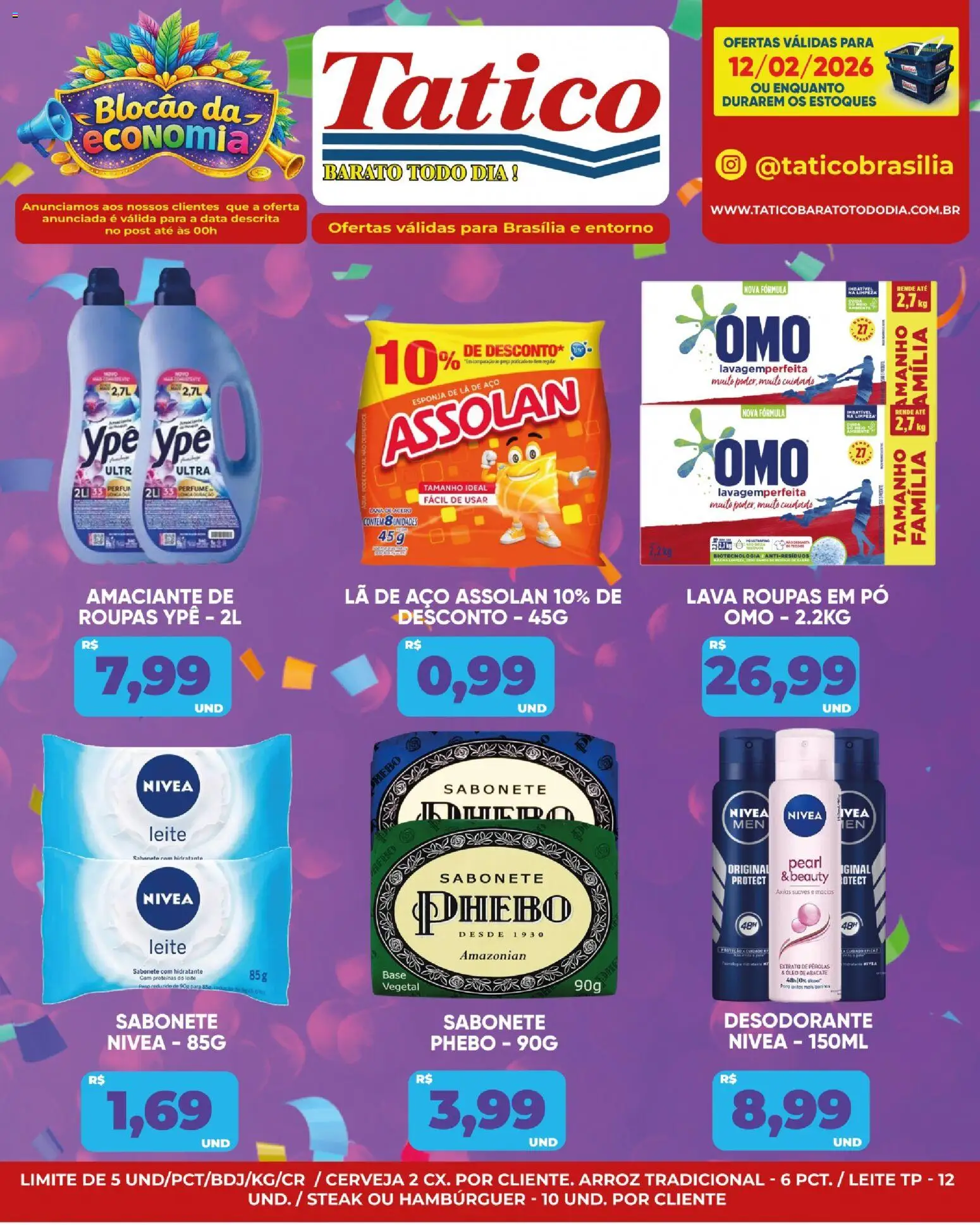 Tatico Folheto - válido de 12.02.2026 | Página: 14 | Produtos: Pó, Esponja, Leite, Amaciante