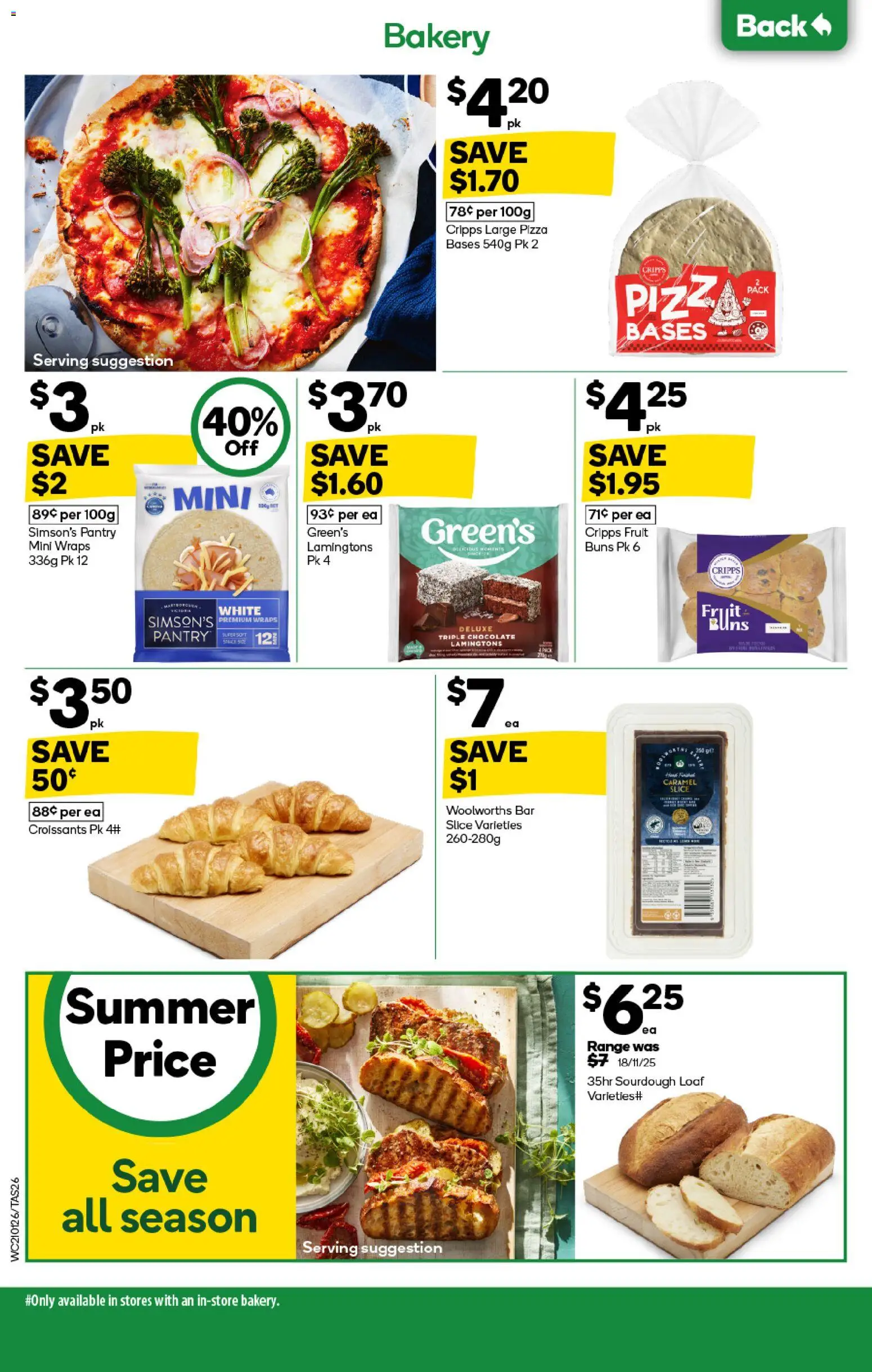 Woolworths catalogue - valid from 21.01.2026 | Page: 26 | Products: Chocolate, Pizza, Lamingtons, Bakery