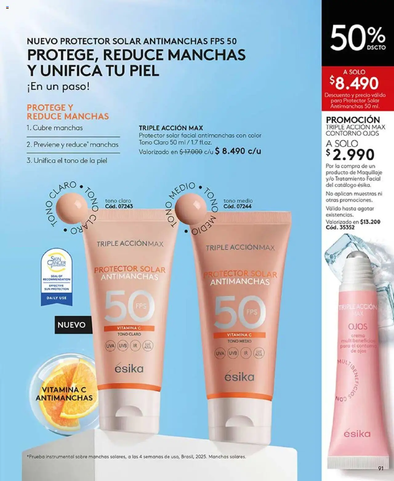 Catálogo Ésika Campaña 17 │ válido desde el 14.10.2025 | Página: 95 | Productos: Contorno, Maquillaje, Protector solar, Crema