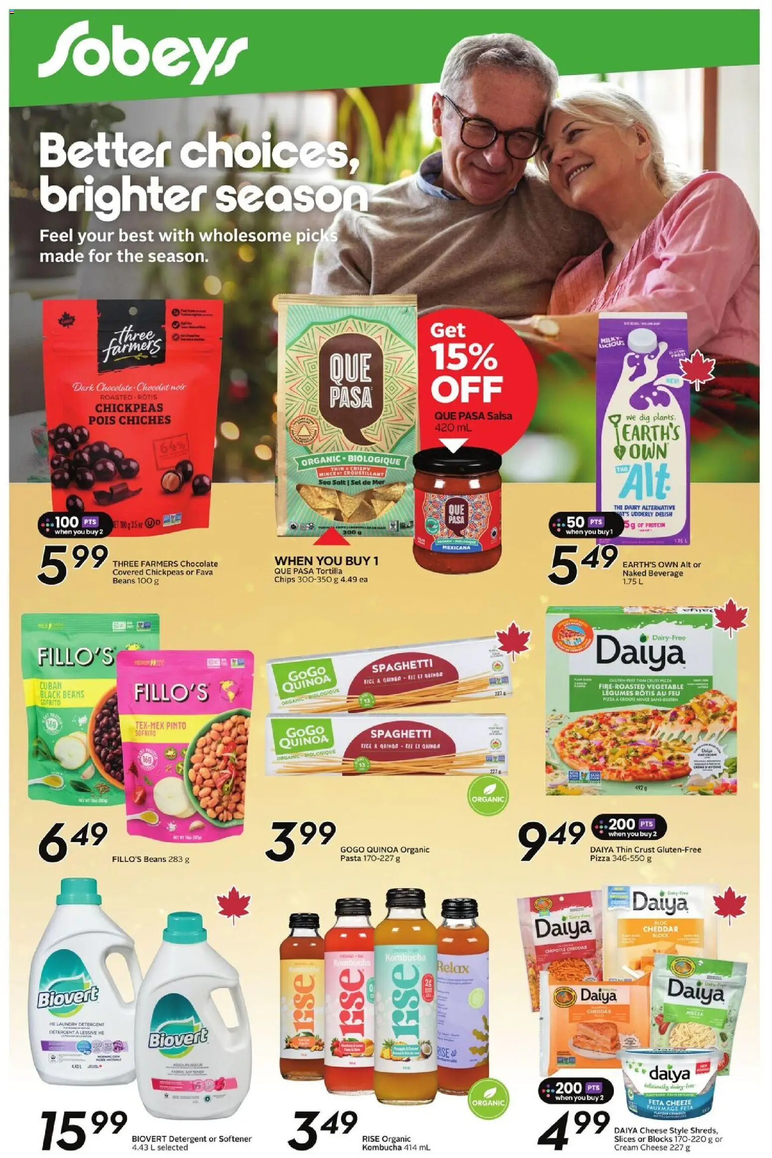 Sobeys flyer valid from 11.12.2025 | Page: 22 | Products: Chips, Detergent, Cheese, Pizza