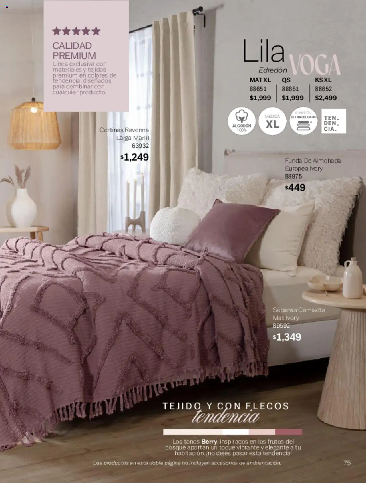 Nuevas ofertas de Vianney válidas en toda la República Mexicana desde el 07.03.2025. ¡Encuentra las mejores ofertas en Vianney catálogo Primavera! | Página: 77 | Productos: Algodón, Funda de almohada, Sabanas, Camiseta