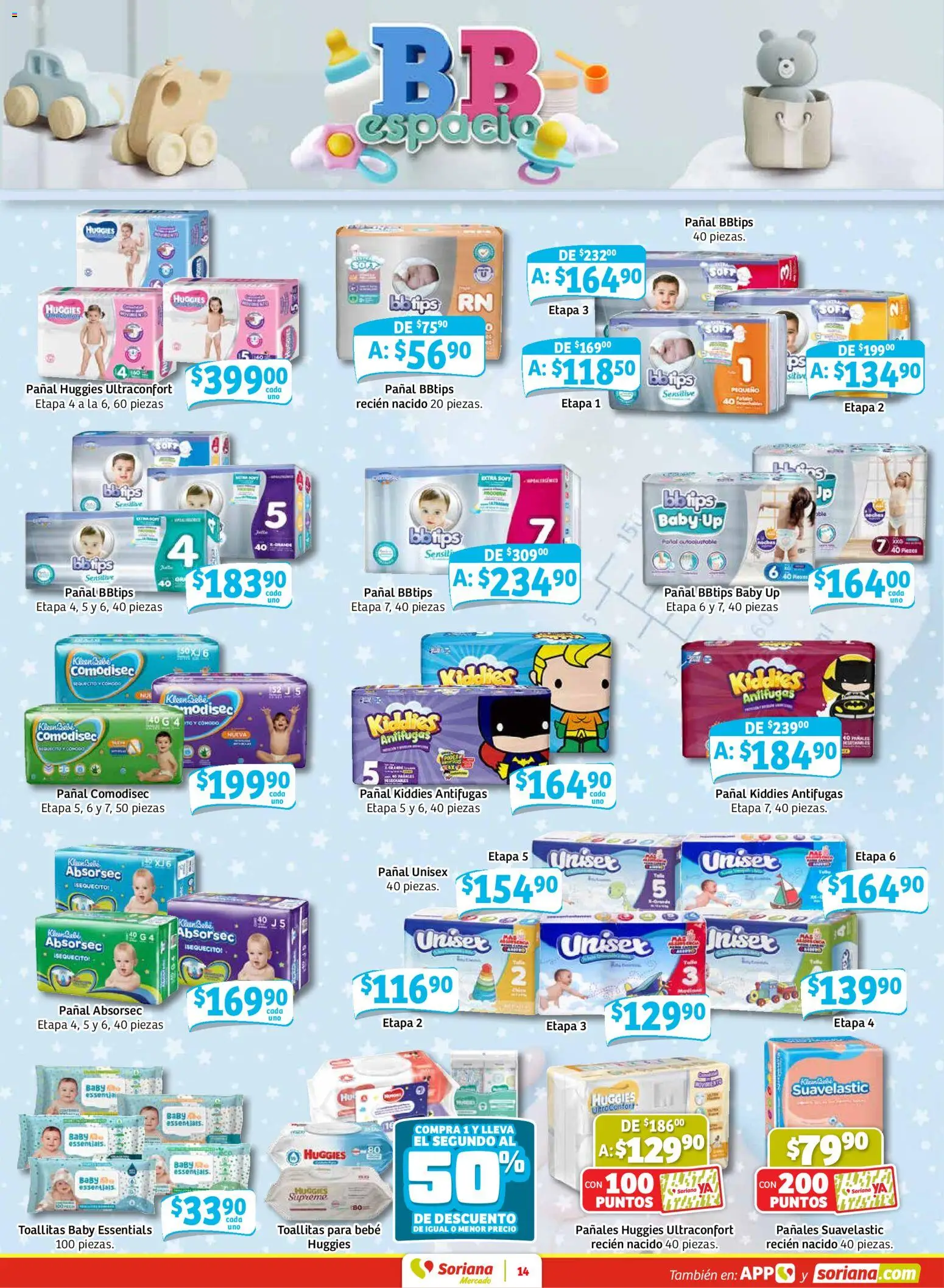 Nuevas ofertas de Soriana válidas en toda la República Mexicana desde el 30.01.2026. ¡Encuentra las mejores ofertas en Soriana - Pesito Valedor Mercado: Ags, Col, Gto, Jal, Mich! | Página: 22 | Productos: Pañales