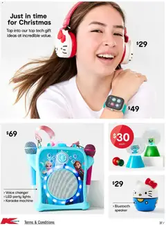 Preview of Kmart  Catalogue  - valid from 04.12.2025 | Page: 37 | Products: Tap, Bluetooth speaker, Speaker