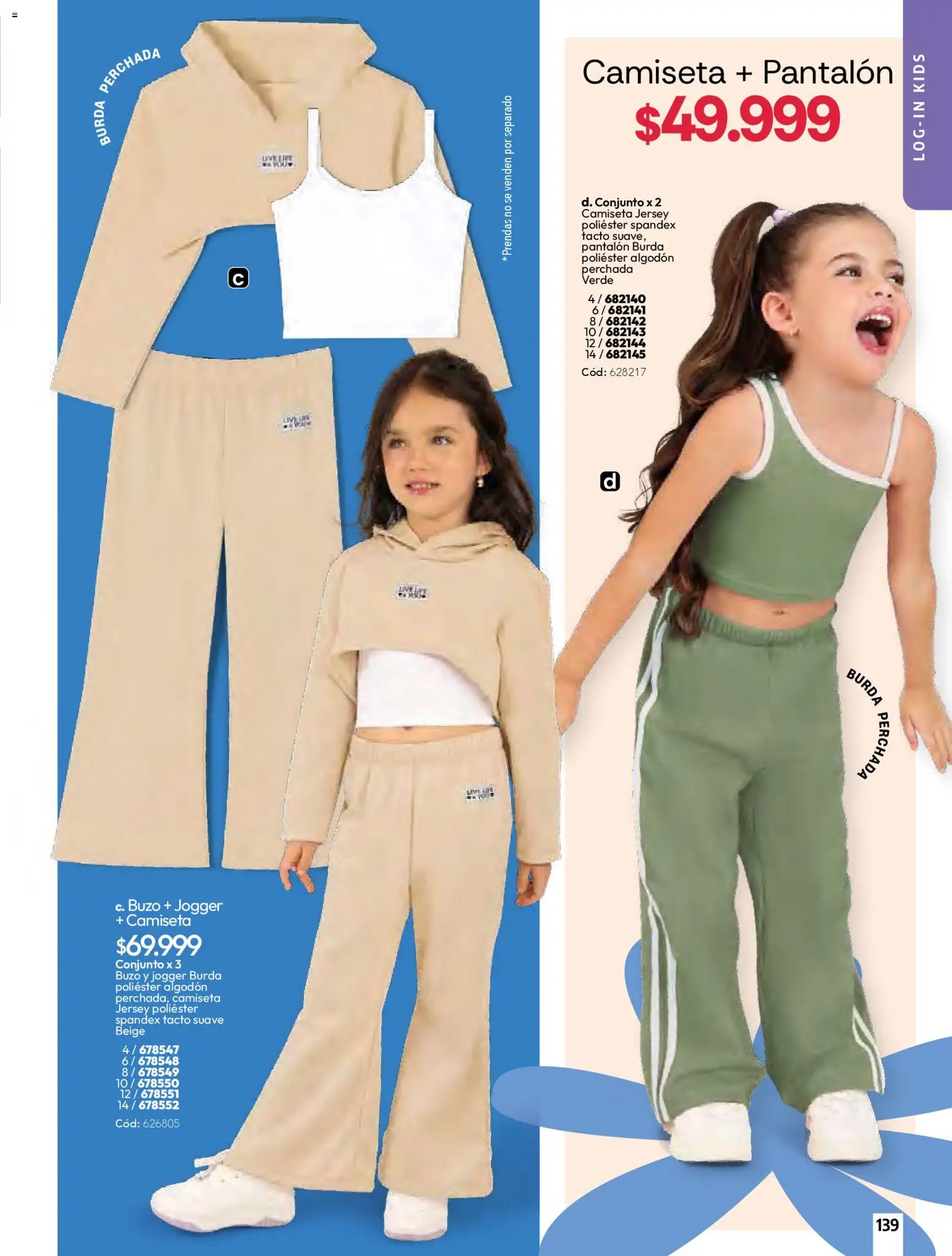 Pacifika revista - valida desde el 01.04.2026 | Página: 139 | Productos: Algodón, Buzo, Camiseta, Conjunto