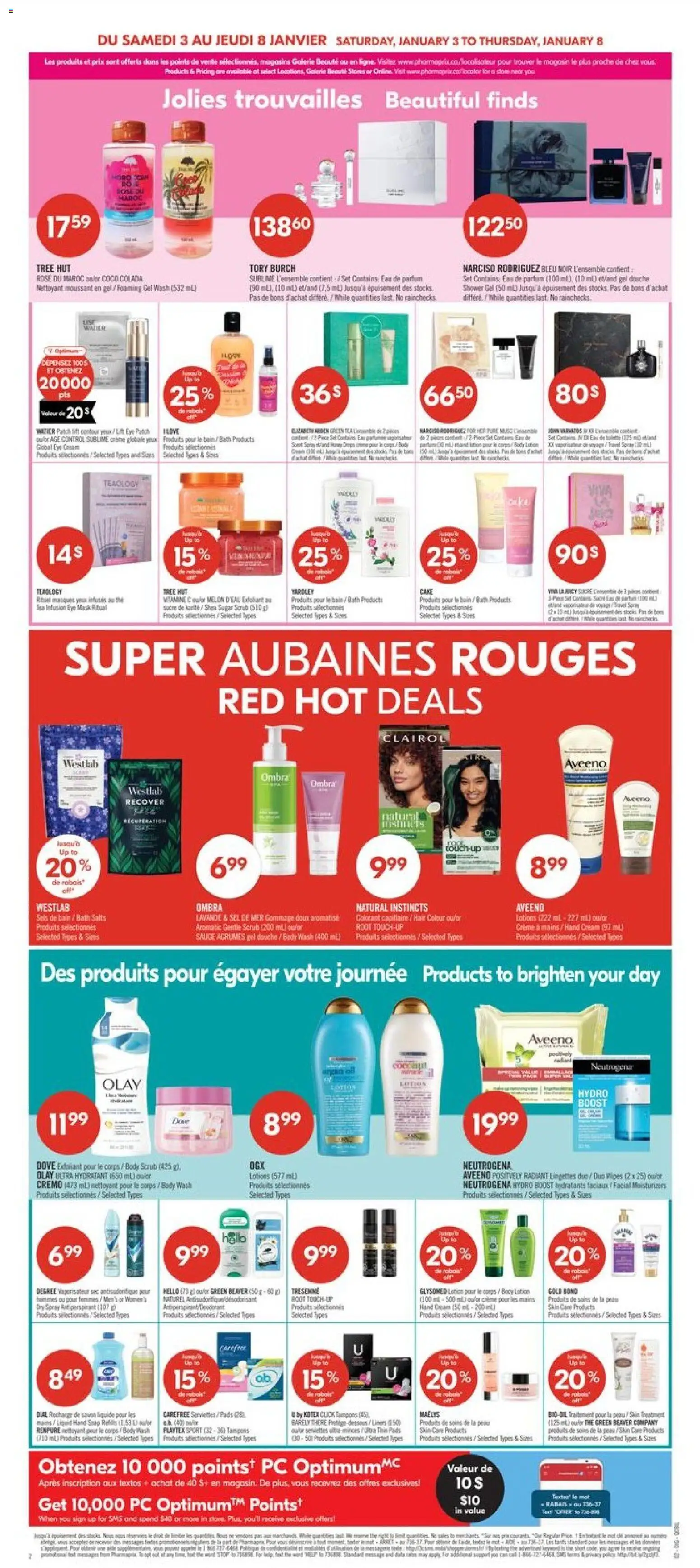 Pharmaprix flyer valid from 03.01.2026 | Page: 8 | Products: Body lotion, Hand cream, Body wash, Shower