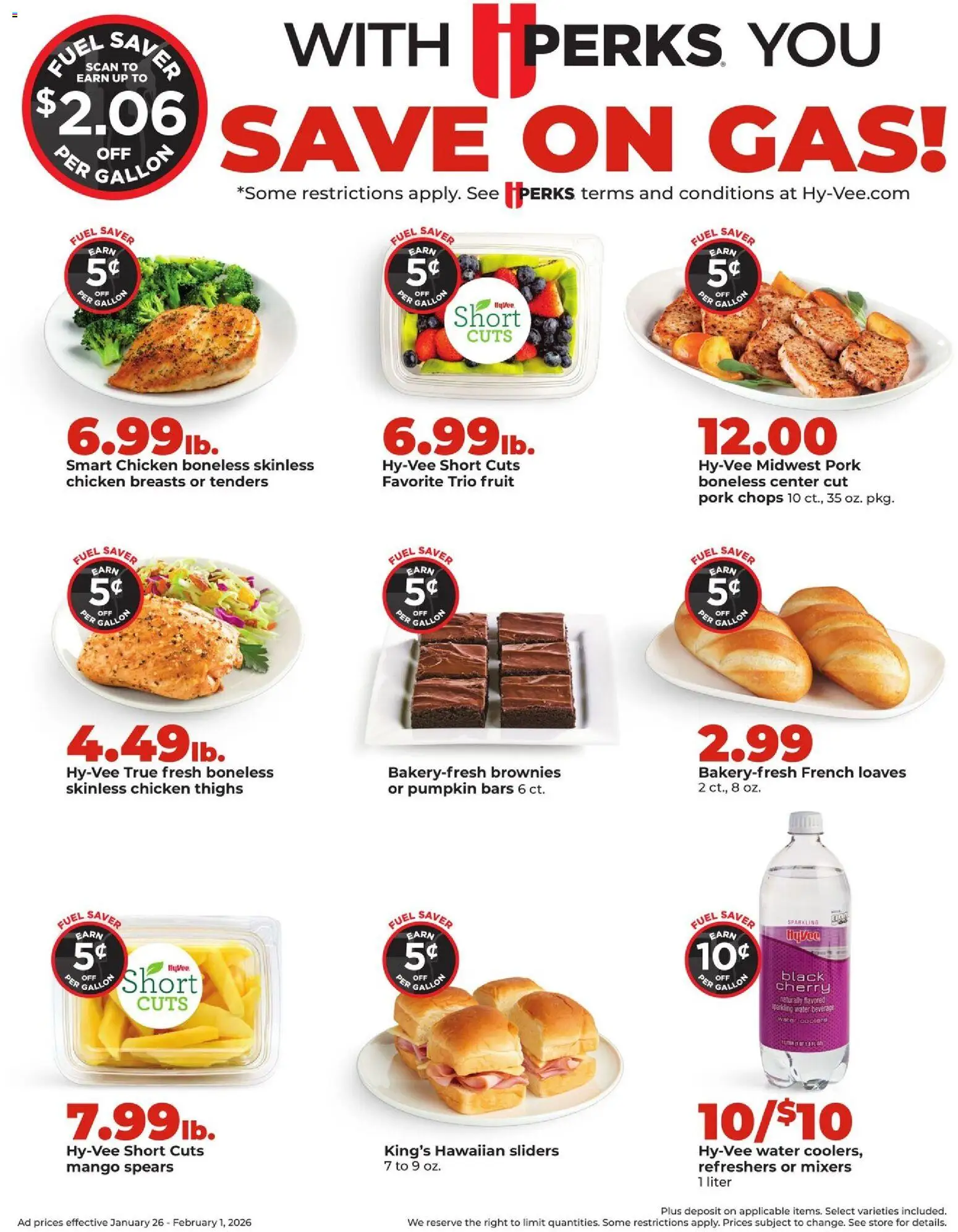 HyVee Weekly Ad - valid from 26.01.2026 | Page: 7 | Products: Pork, Water, Mango, Pumpkin