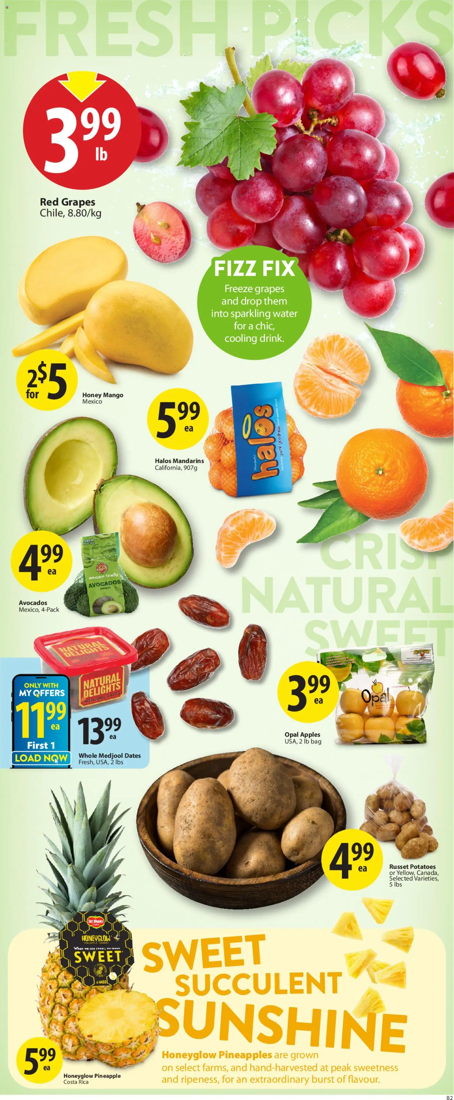 Save on foods flyer valid from 12.03.2026 | Page: 2 | Products: Pineapple, Potatoes, Bag, Apples