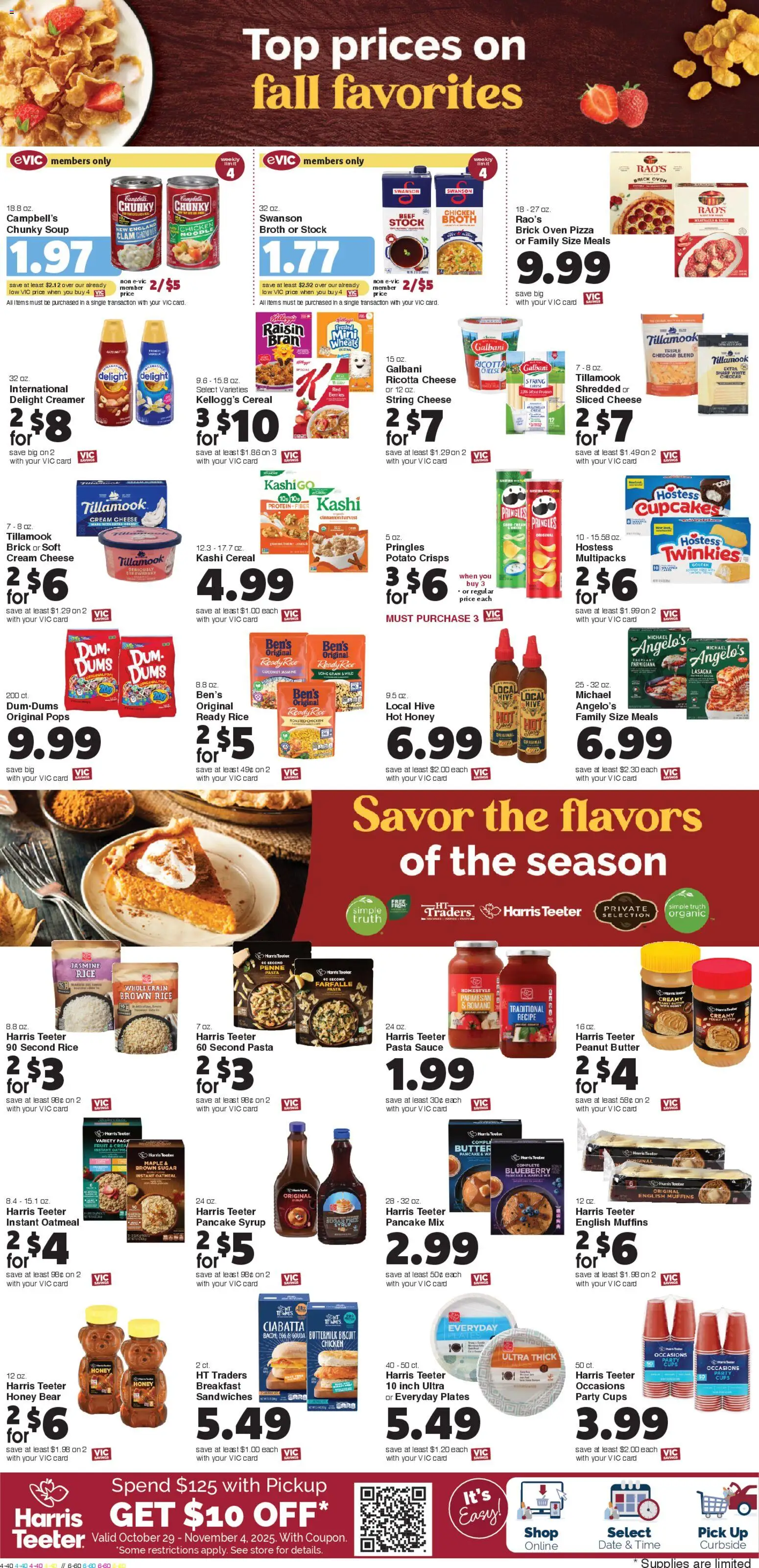 Harris Teeter Weekly Ad - NC - valid from 29.10.2025 | Page: 10 | Products: Berries, Pasta, Cream, Sugar