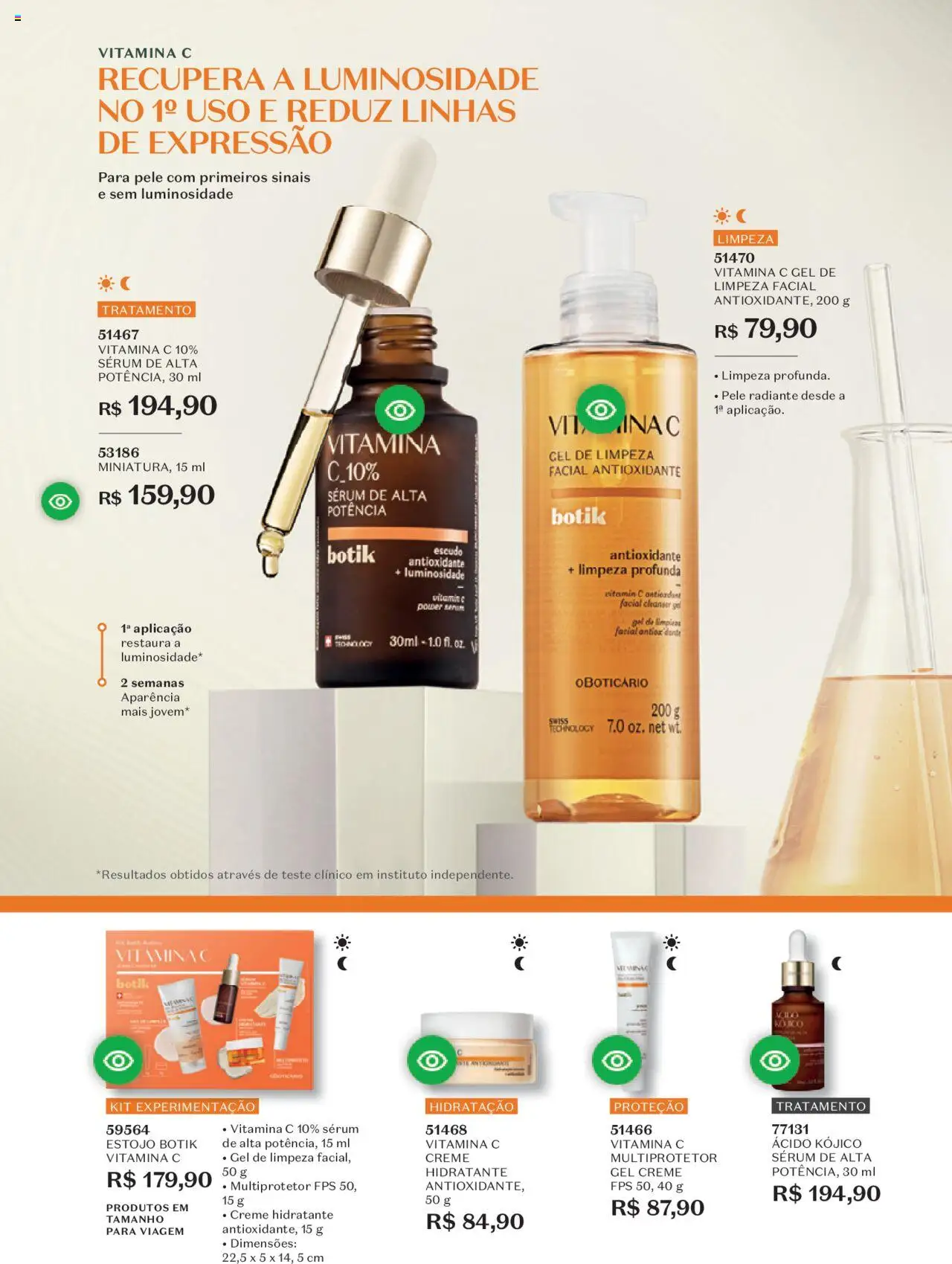 O Boticário Folheto - válido de 11.08.2025 | Página: 178 | Produtos: Sérum, Gel de limpeza, Creme, Vitamina c