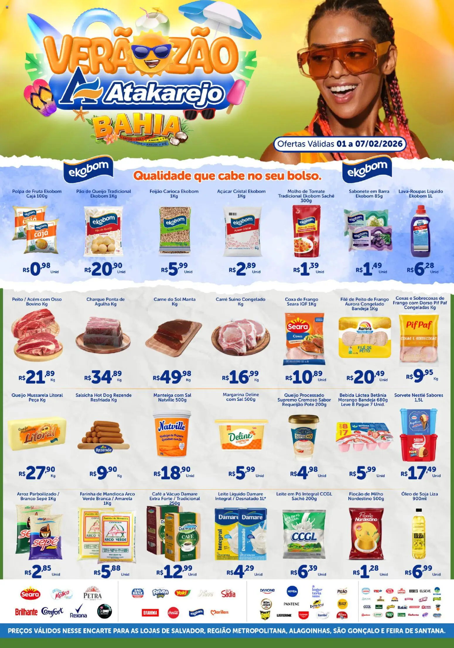 Atakarejo Folheto - válido de 01.02.2026 | Página: 1 | Produtos: Café, Arroz, Mussarela, Leite em pó