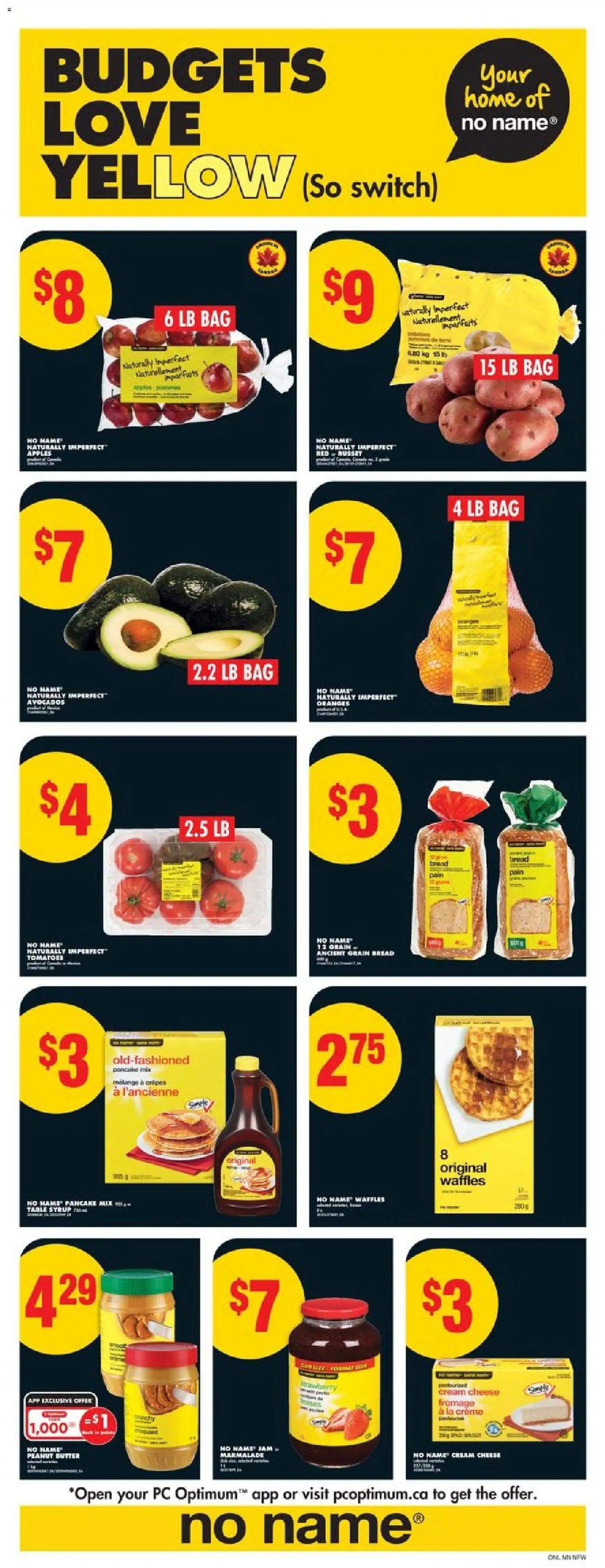 No Frills flyer valid from 22.01.2026 | Page: 14 | Products: PC, Potatoes, Cheese, Oranges