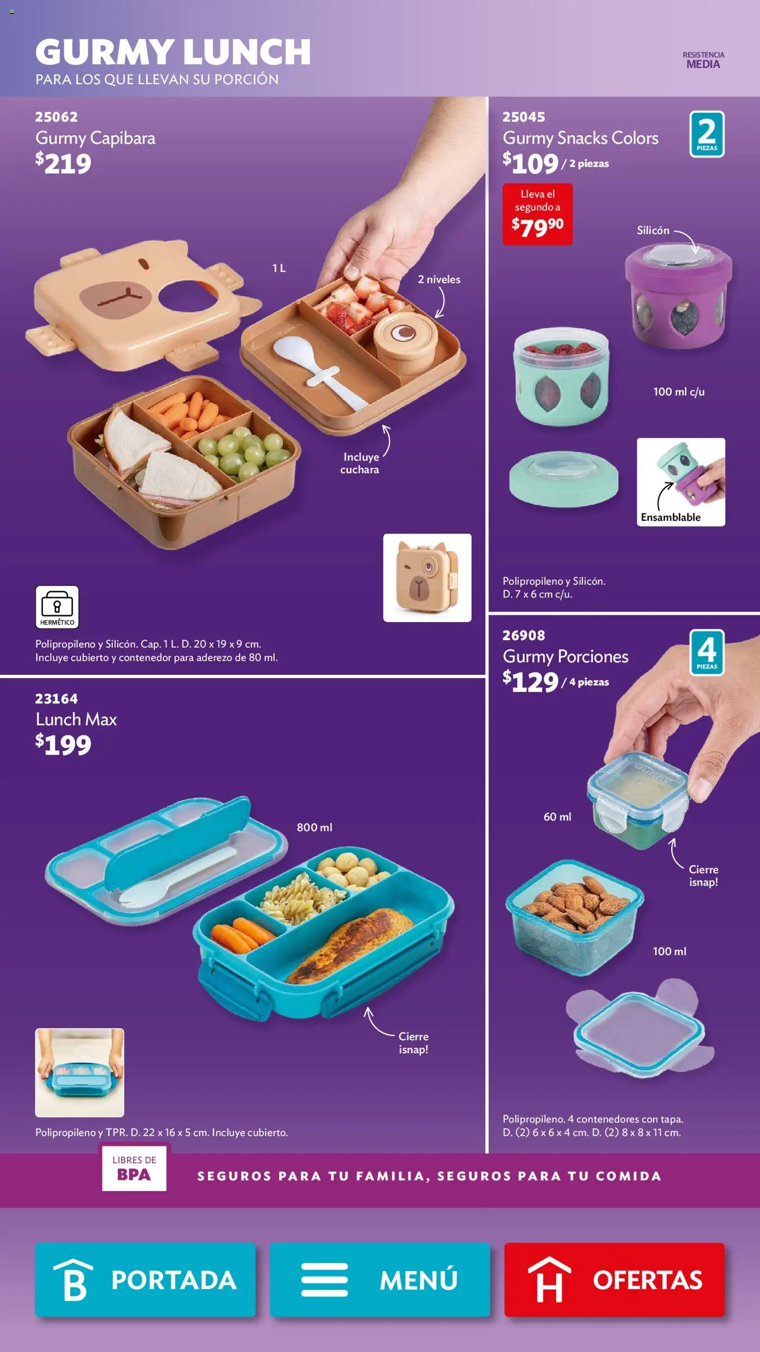 Nuevas ofertas de Betterware válidas en toda la República Mexicana desde el 30.03.2026. ¡Encuentra las mejores ofertas en Betterware campaña 4 2026! | Página: 64 | Productos: Aderezo, Contenedor, Cuchara