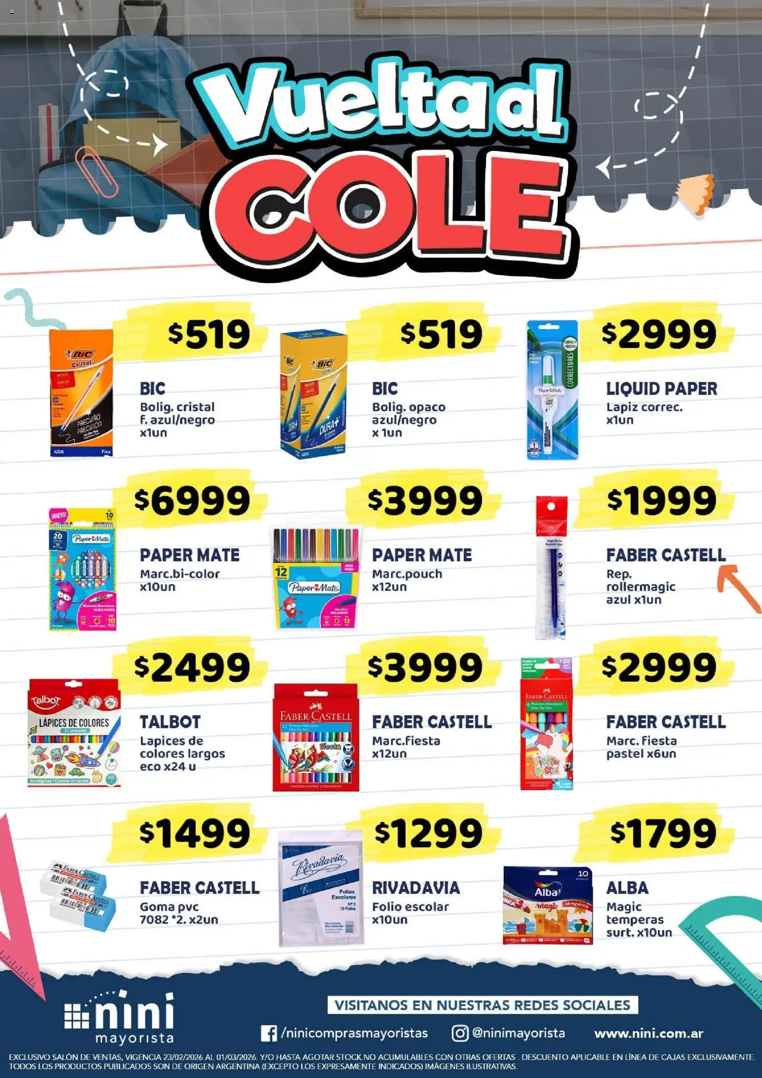 NINI Mayorista - Vuelta al Cole │ válido desde el 23.02.2026 | Página: 3 | Productos: Mate